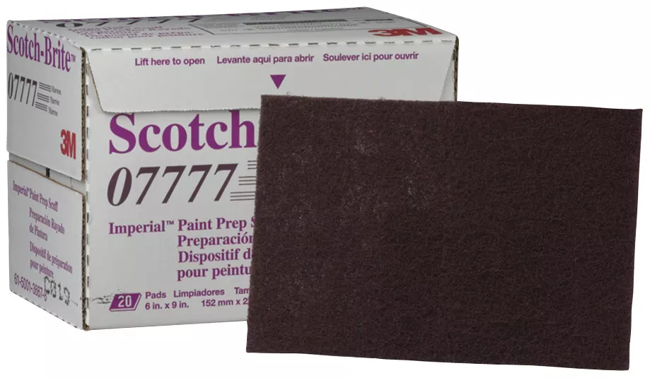 Scotch-Brite™ Paint Prep Scuff Hand Pad 07777 Maroon, 20 pads/Carton, 60 ea/Case