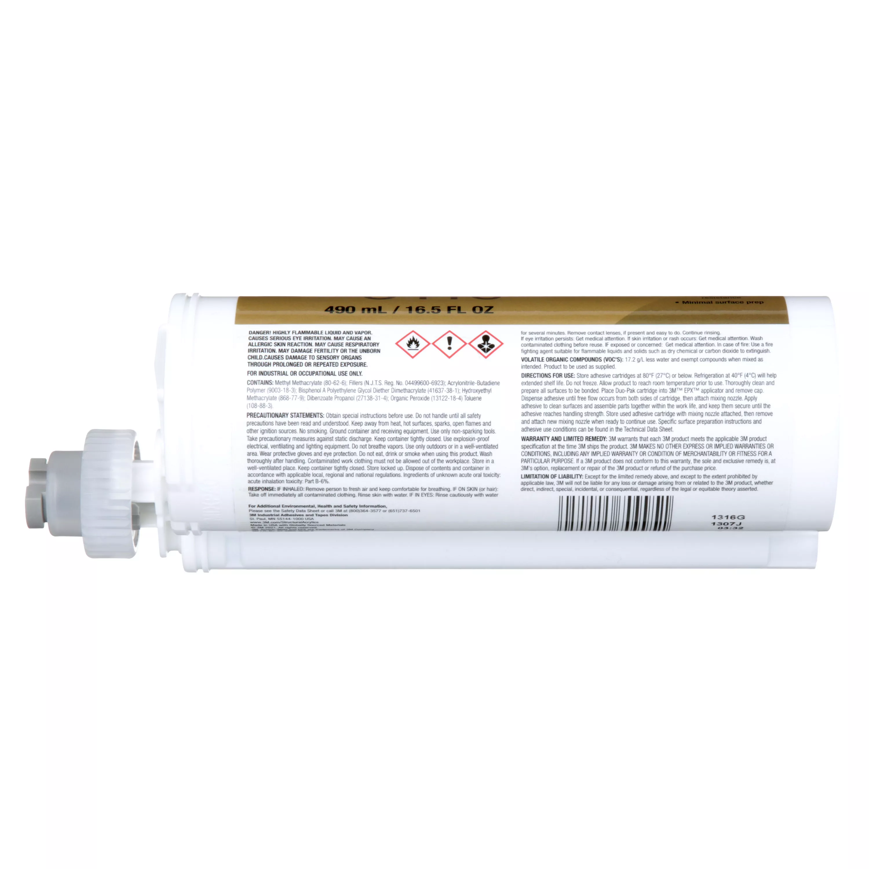 SKU 7100024045 | 3M™ Scotch-Weld™ Acrylic Adhesive DP8410NS