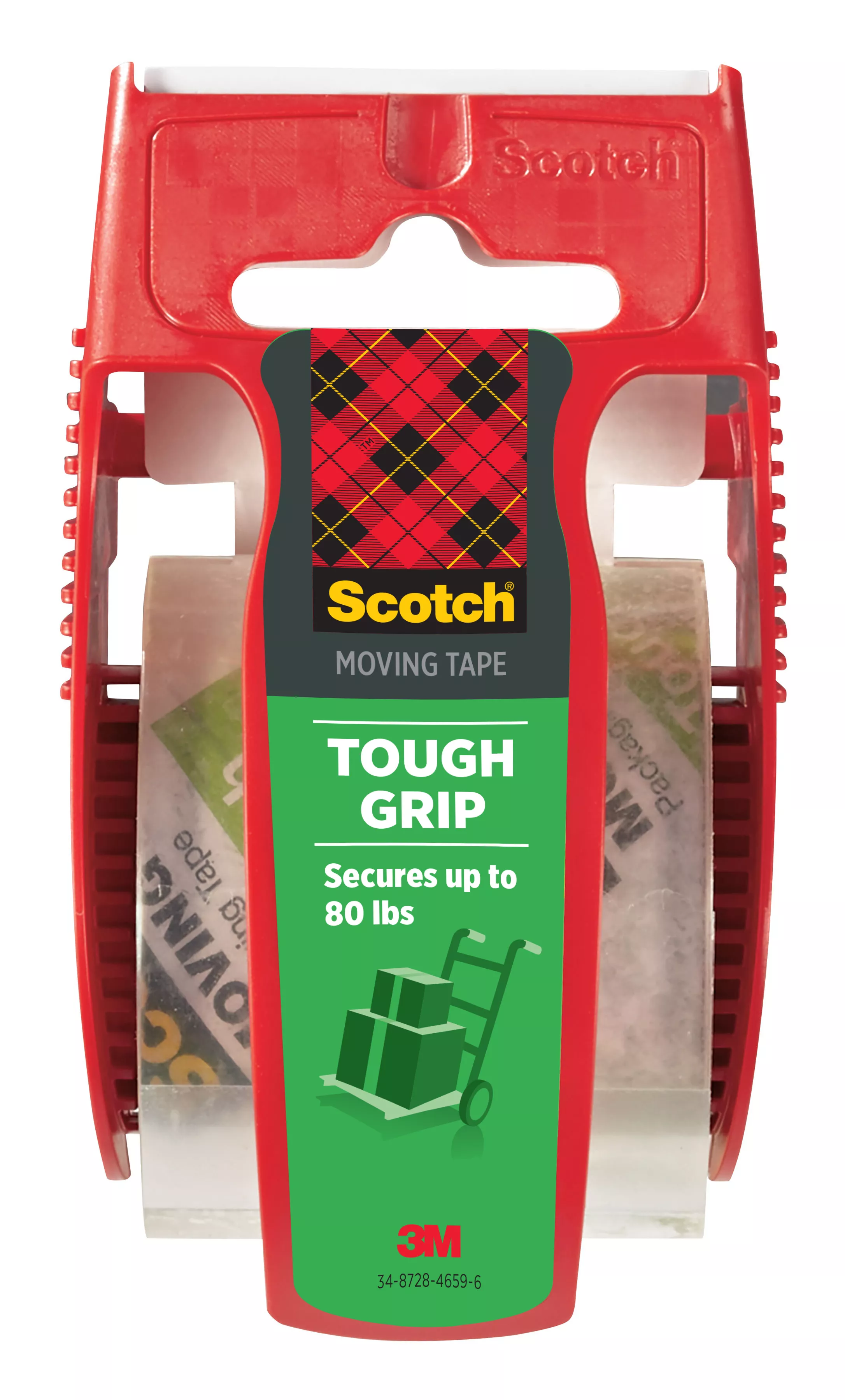 Scotch® Tough Grip Moving Packaging Tape, 1.88 in x 27.7 yd (48 mm x
25,4 m)