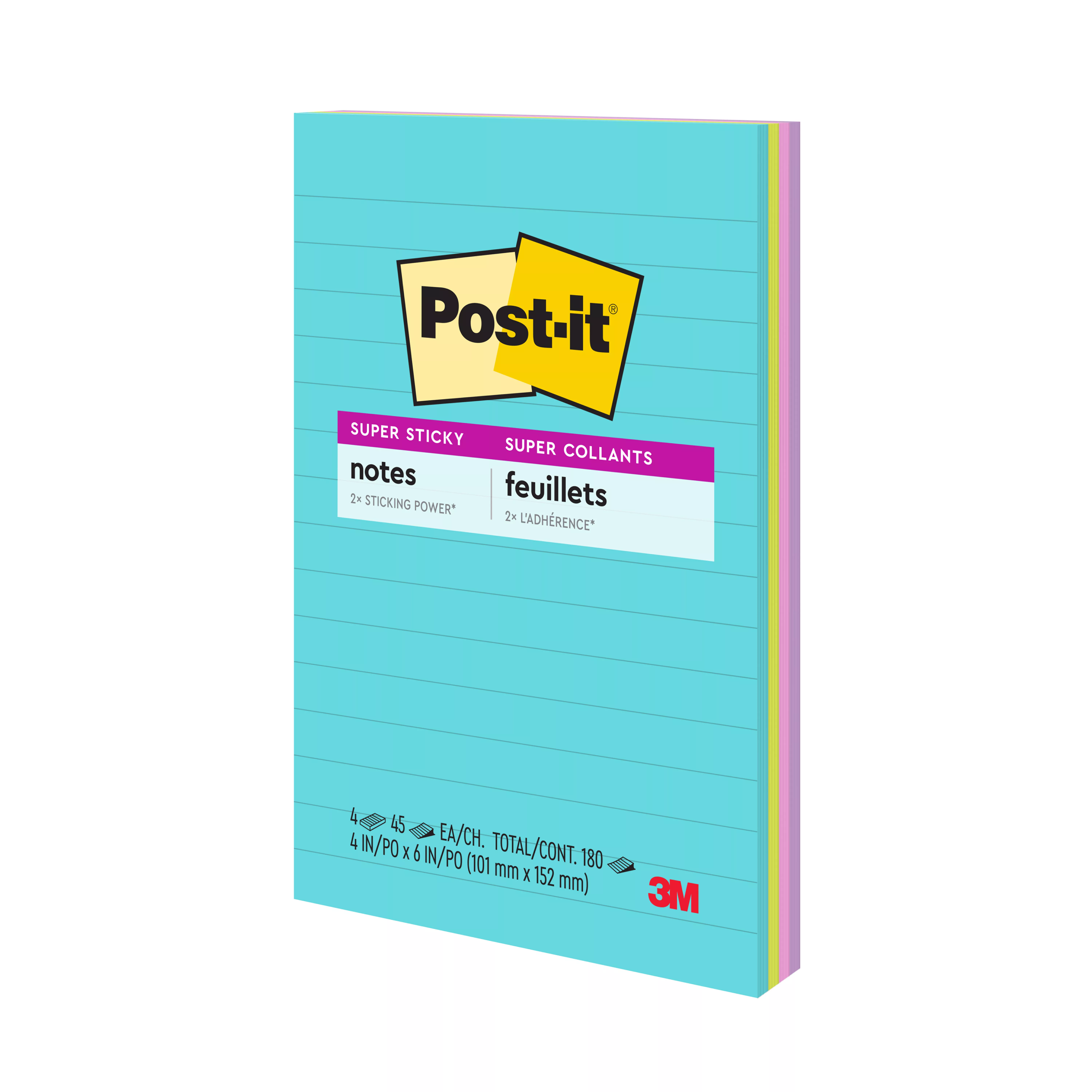 SKU 7100088536 | Post-it® Super Sticky Notes 4621-4SSMIA