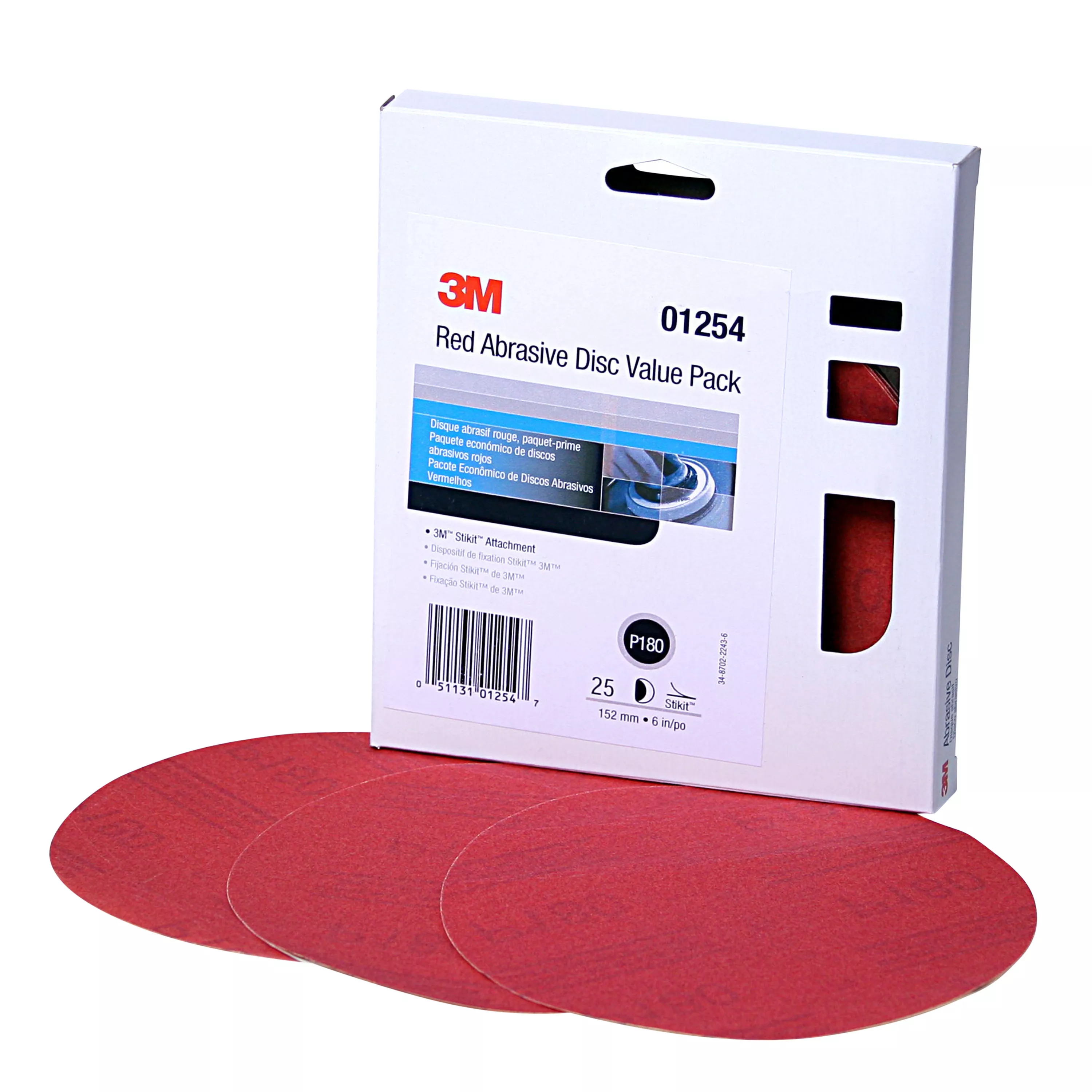 SKU 7010362822 | 3M™ Red Abrasive Stikit™ Disc Value Pack