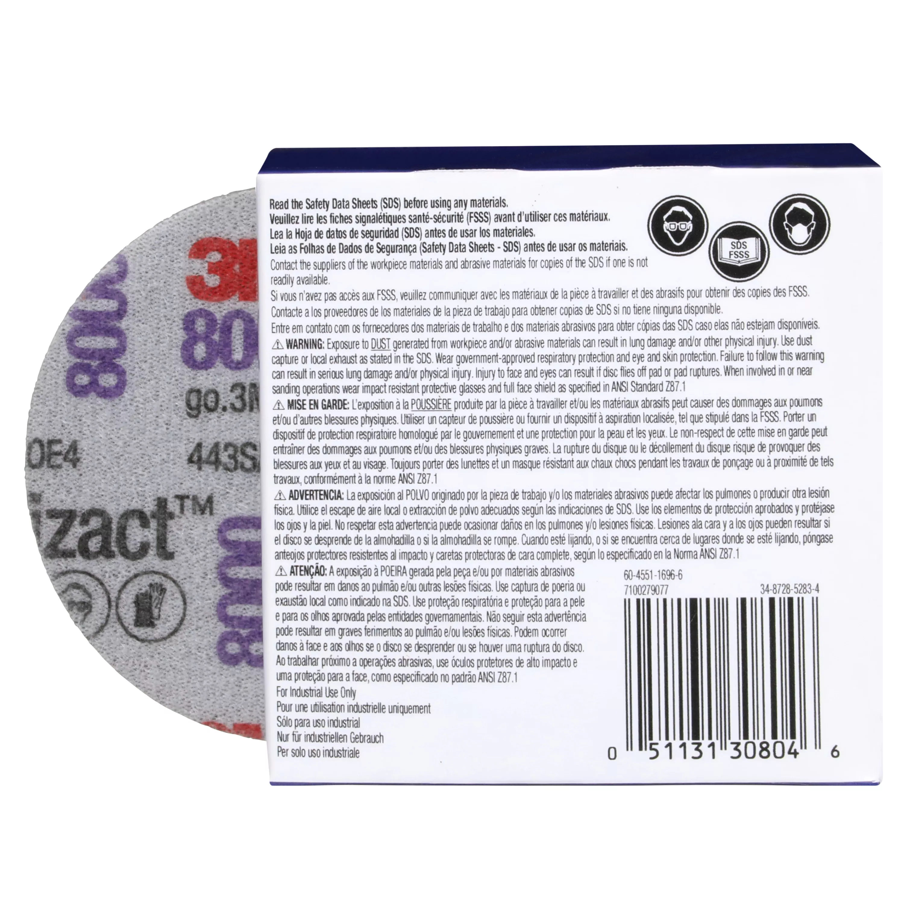 SKU 7100193763 | 3M™ Trizact™ Hookit™ Foam Disc 30804