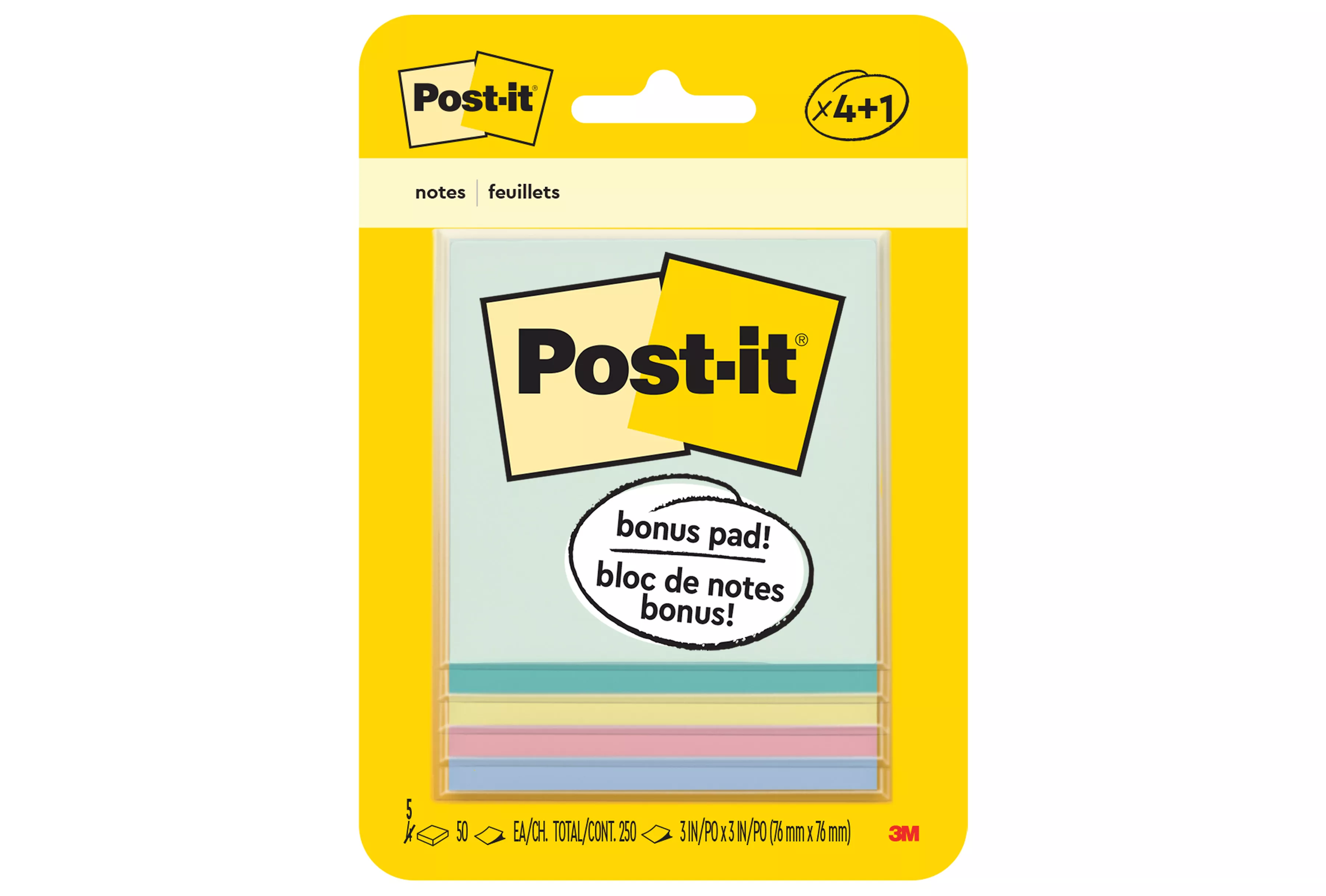 Post-it® 5401-B, 3 in x 3 in (76 mm x 76 mm), Marseille Collection