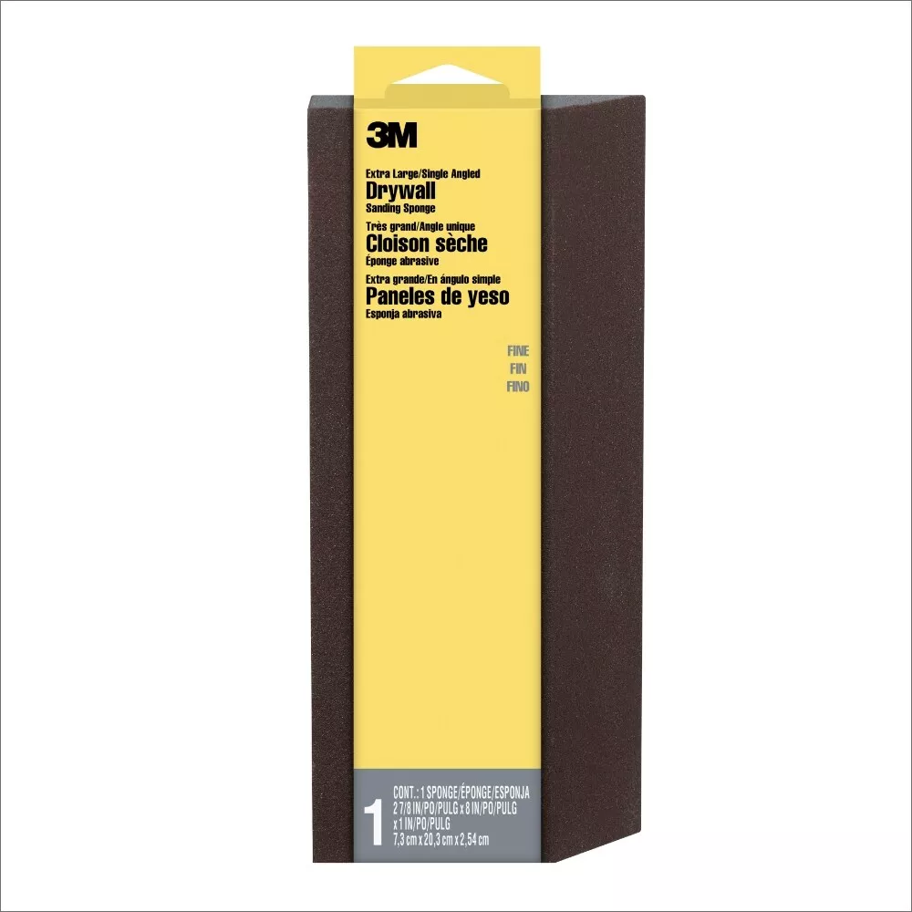 3M™ Extra Large Angled Drywall Sanding Sponge 910-DSA, 2 7/8 in x 8 in x
1 in, 12 ea/cs