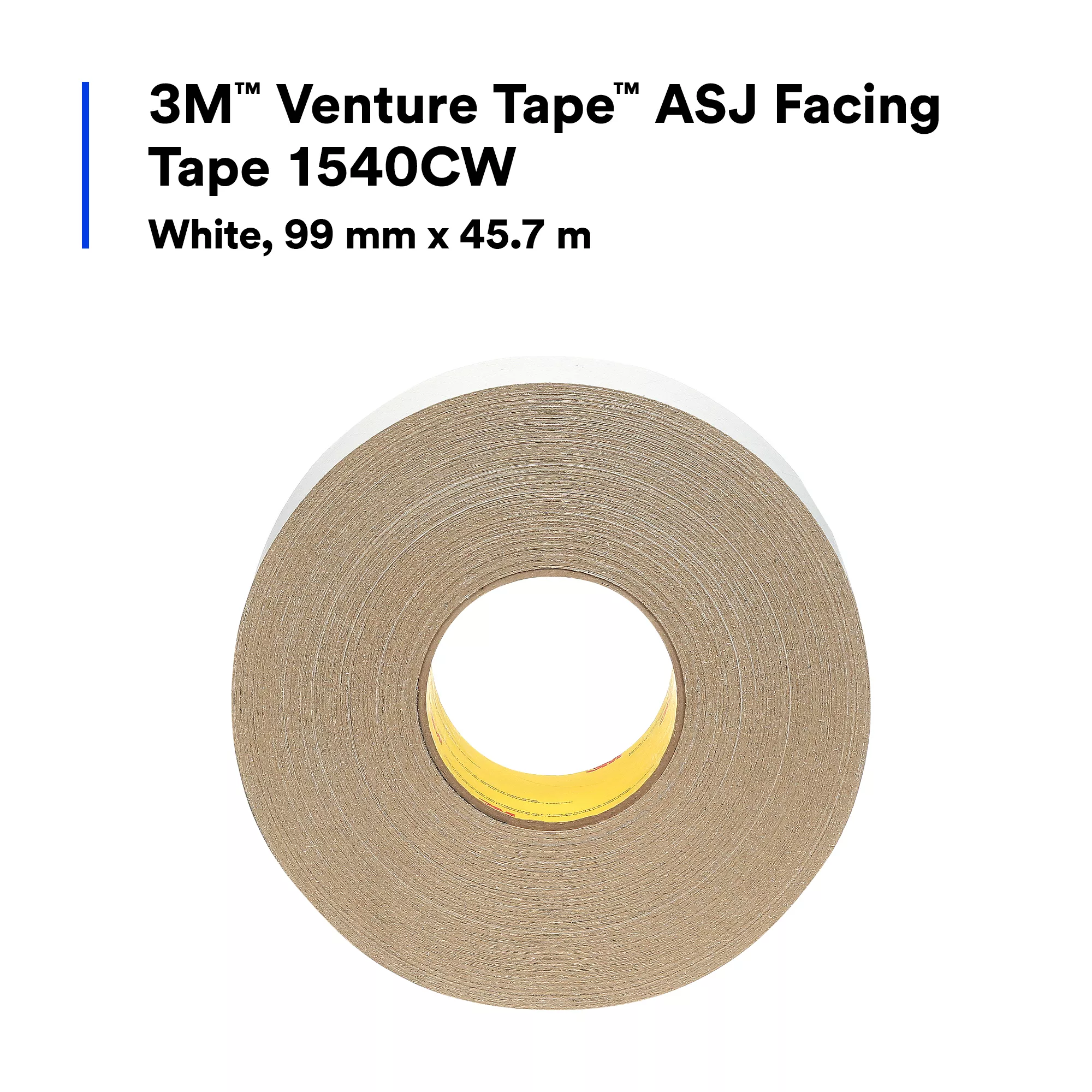 SKU 7100043768 | 3M™ Venture Tape™ ASJ Facing Tape 1540CW