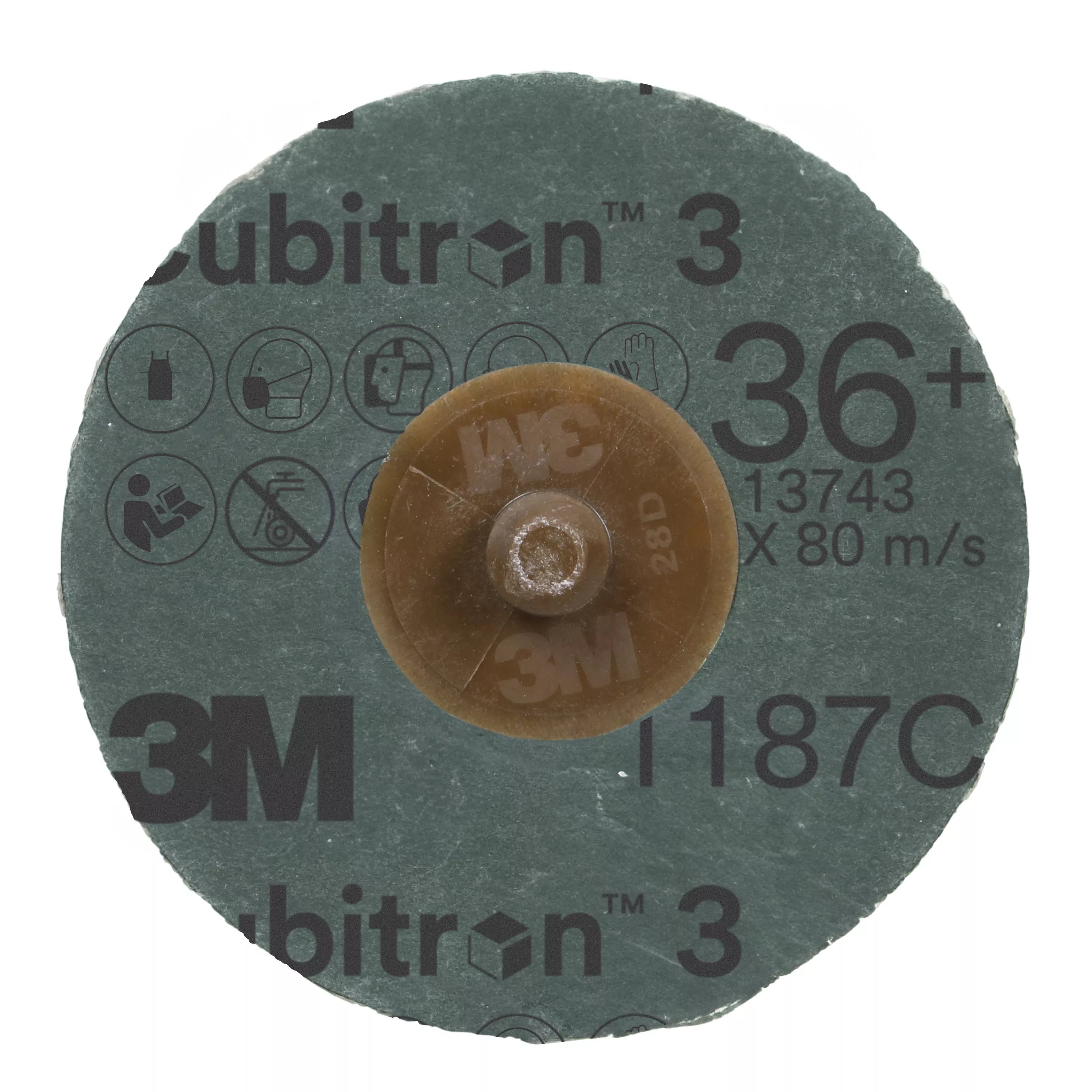 SKU 7100331749 | 3M™ Cubitron™ 3 Roloc™ Fibre Disc 1187C