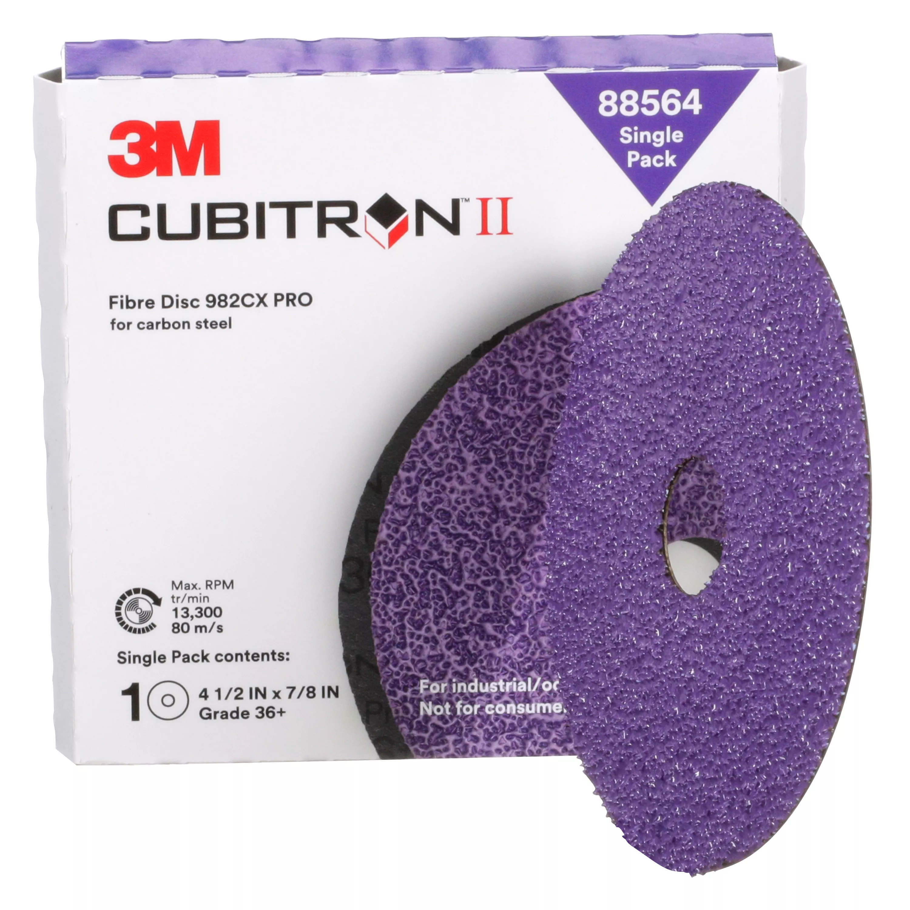 SKU 7100253451 | 3M™ Cubitron™ II Fibre Disc 982CX Pro