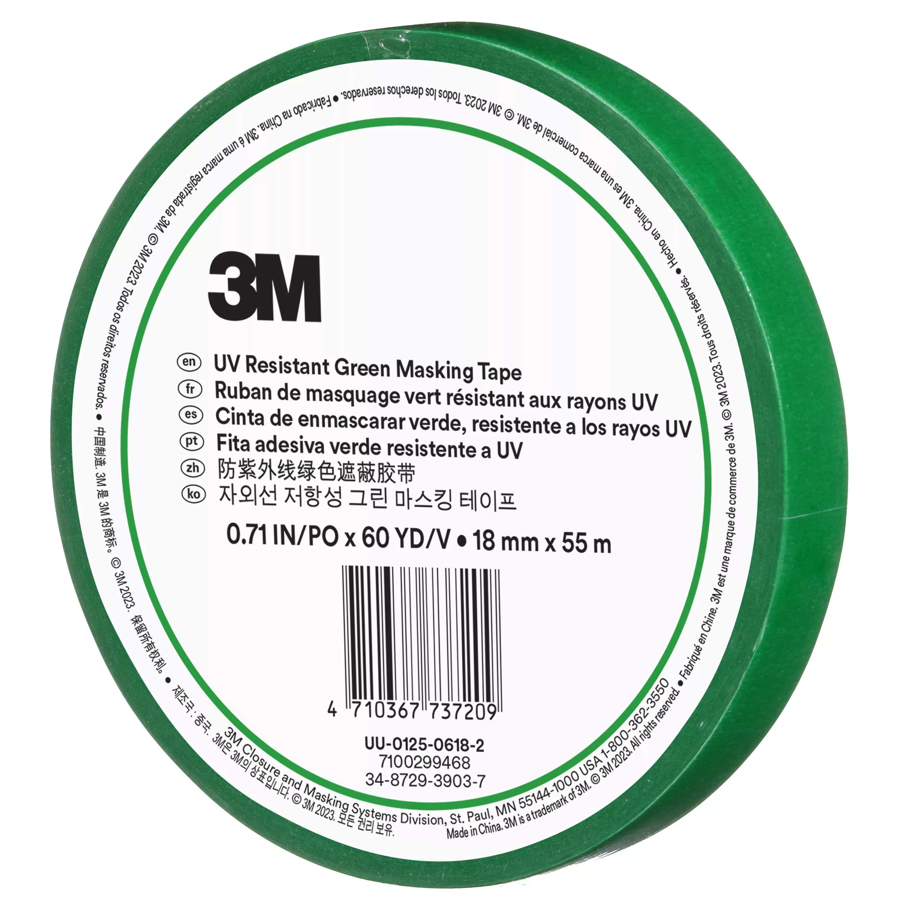 Product Number UVG | 3M™ UV Resistant Green Masking Tape