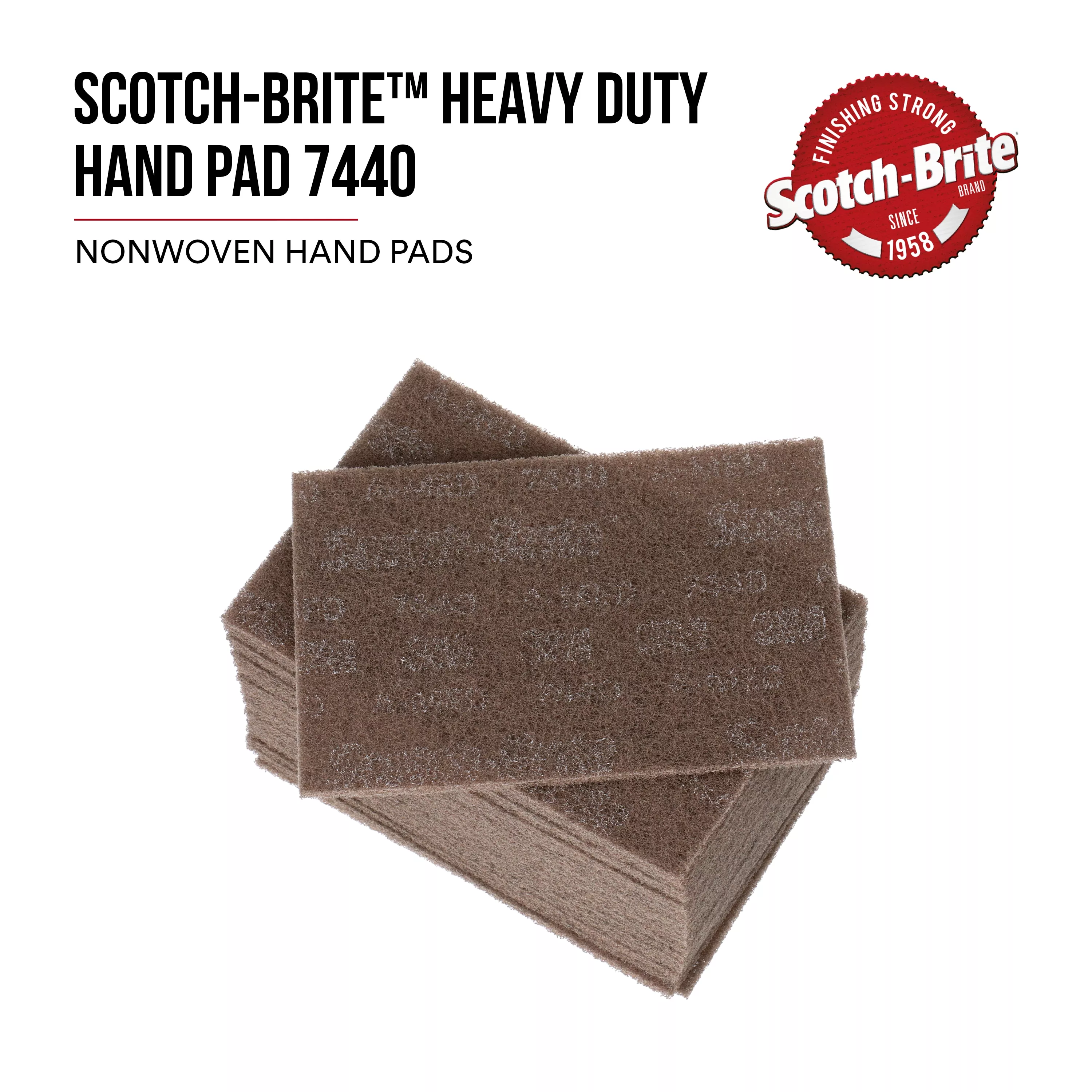 SKU 7100080459 | Scotch-Brite™ Heavy Duty Hand Pad 7440