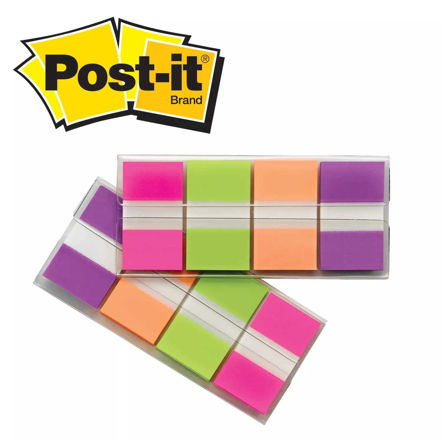 Post-it® Flags 680-PGOP2, .94 in. x 1.7 in. (23.8 mm x 43.2 mm) Blue, Purple, Green, Orange 24 pk/cs