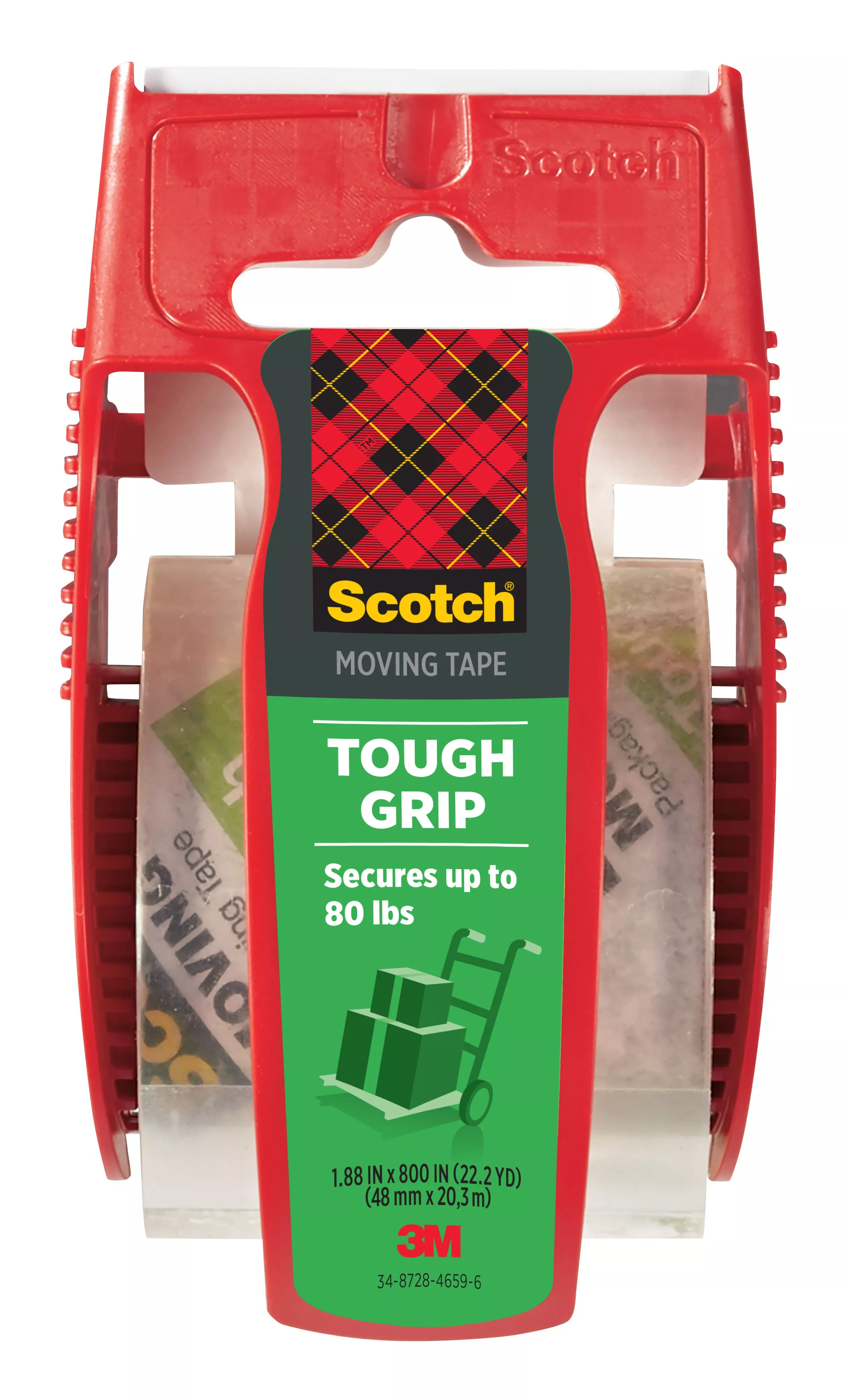 Scotch® Tough Grip Moving Packaging Tape 150, 1.88 in x 22.2 yd (48 mm x
20,3 m)