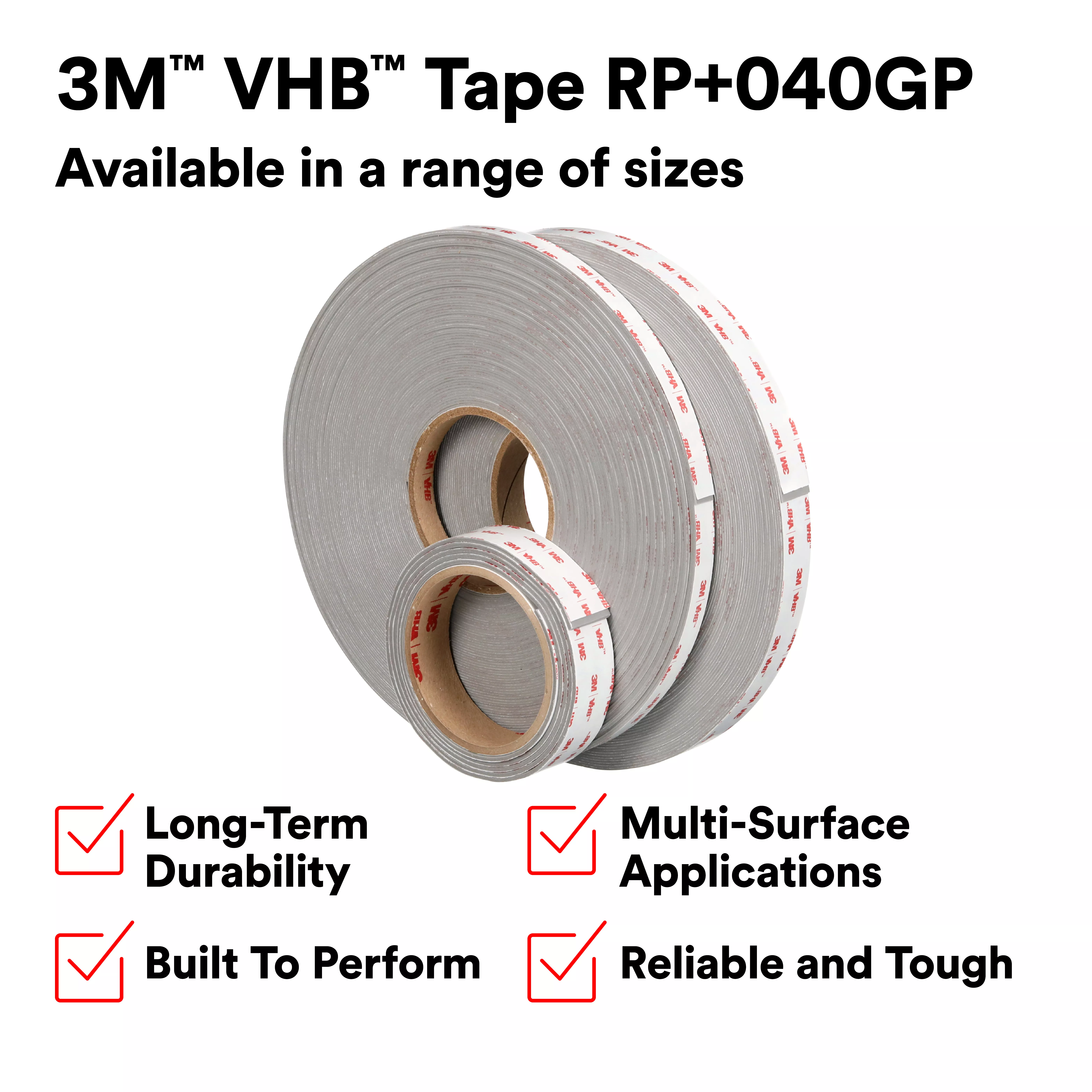 SKU 7100273412 | 3M™ VHB™ Tape RP+040GP