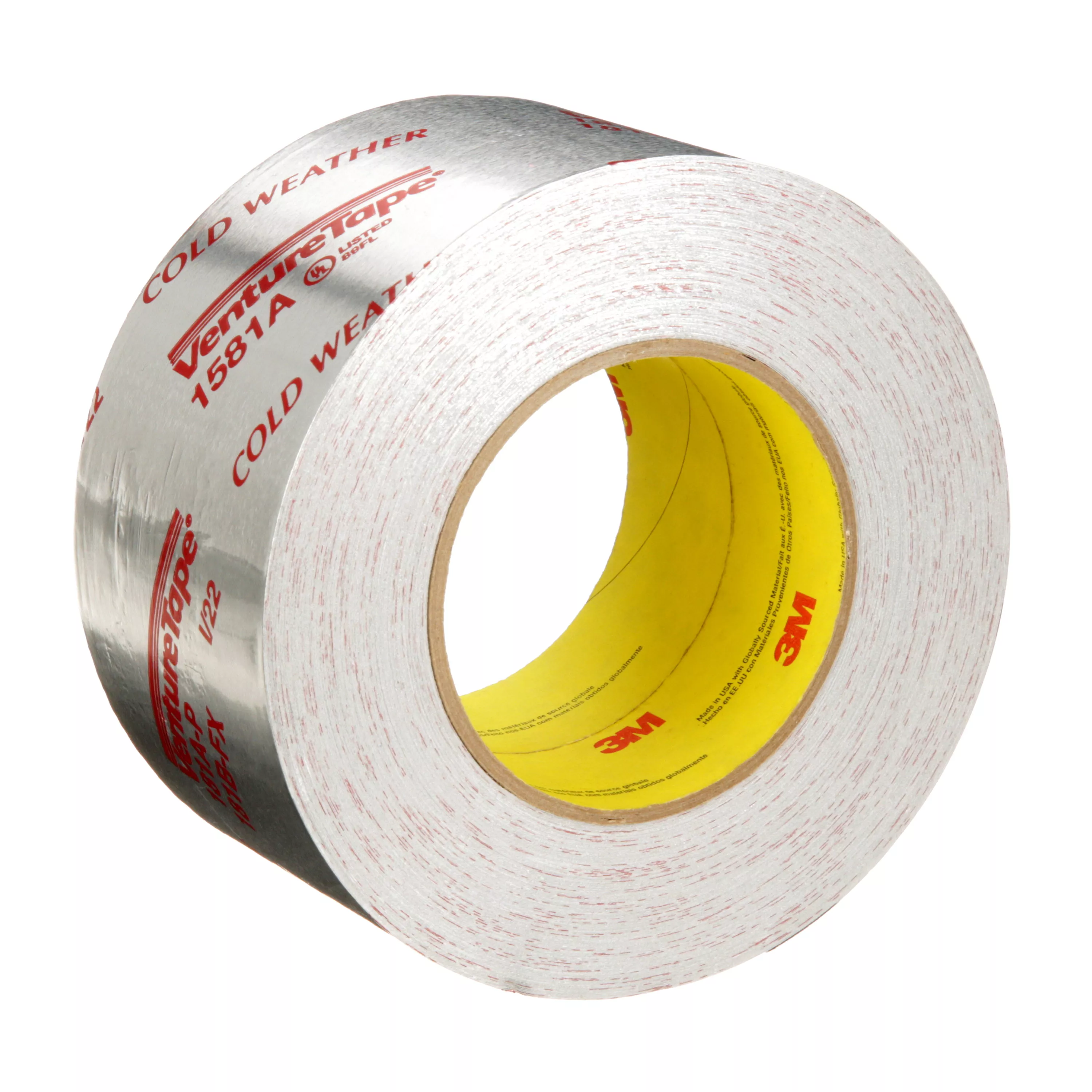 SKU 7100043929 | 3M™ Venture Tape™ UL181A-P Aluminum Foil Tape 1581A