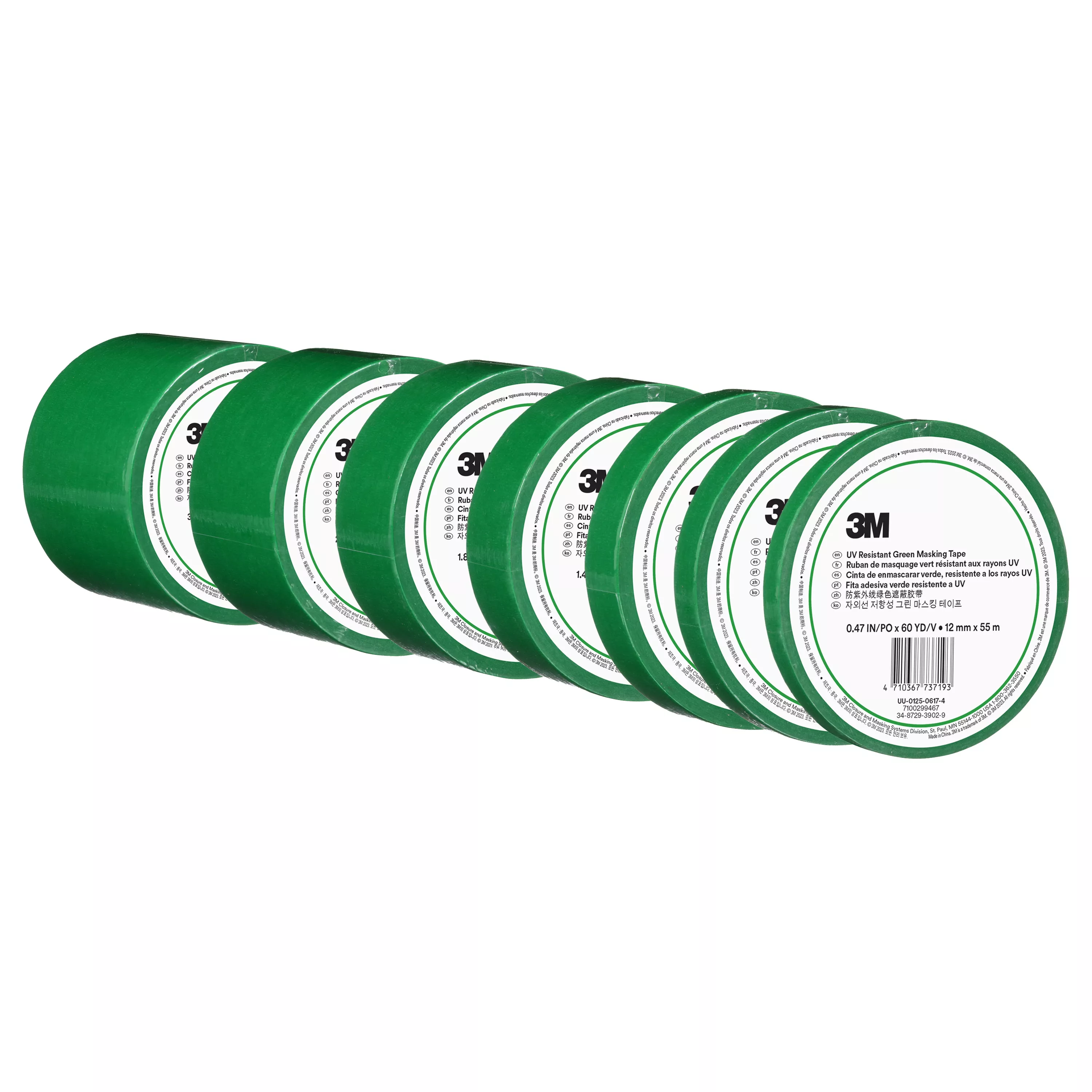 SKU 7100299468 | 3M™ UV Resistant Green Masking Tape