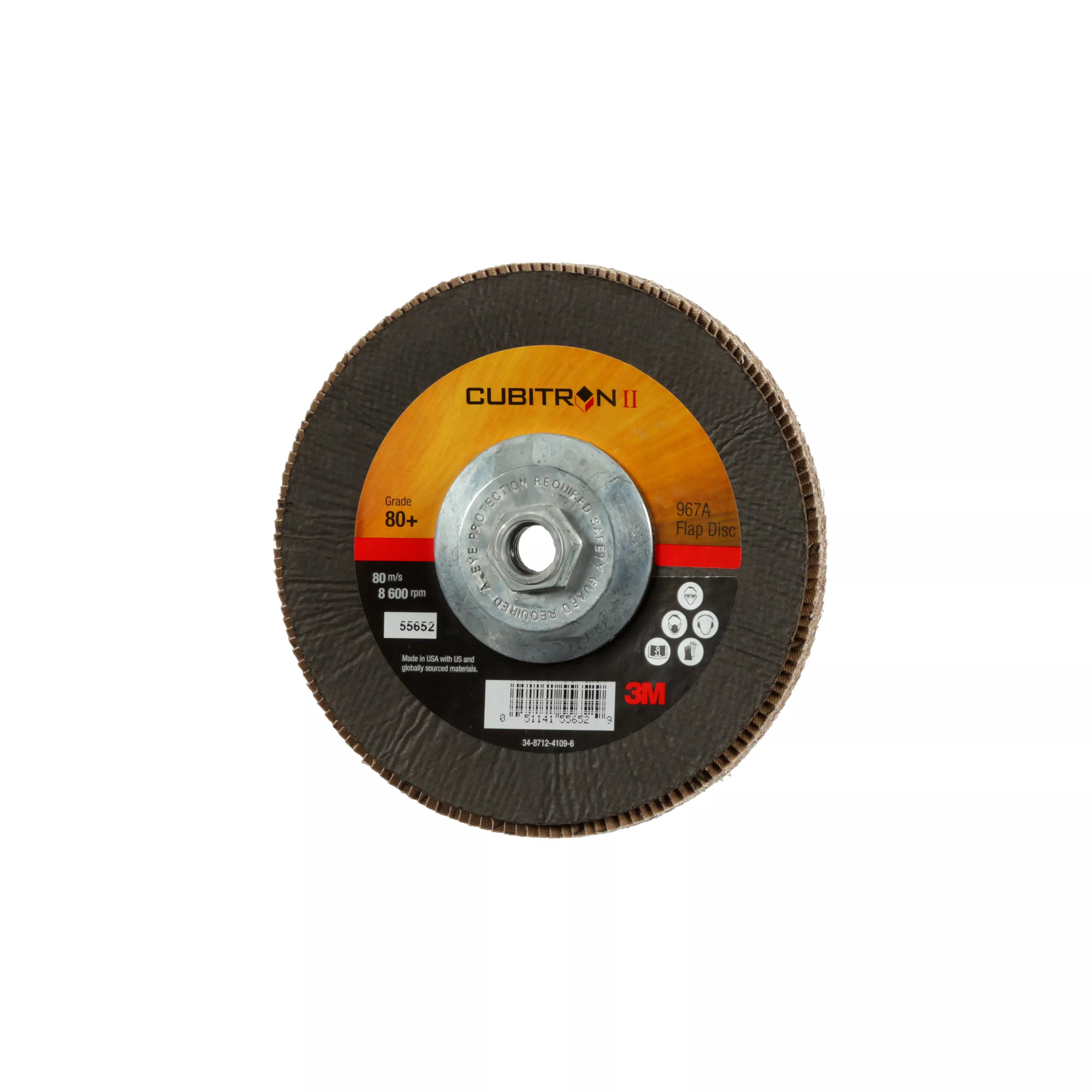 SKU 7010308948 | 3M™ Cubitron™ II Flap Disc 967A