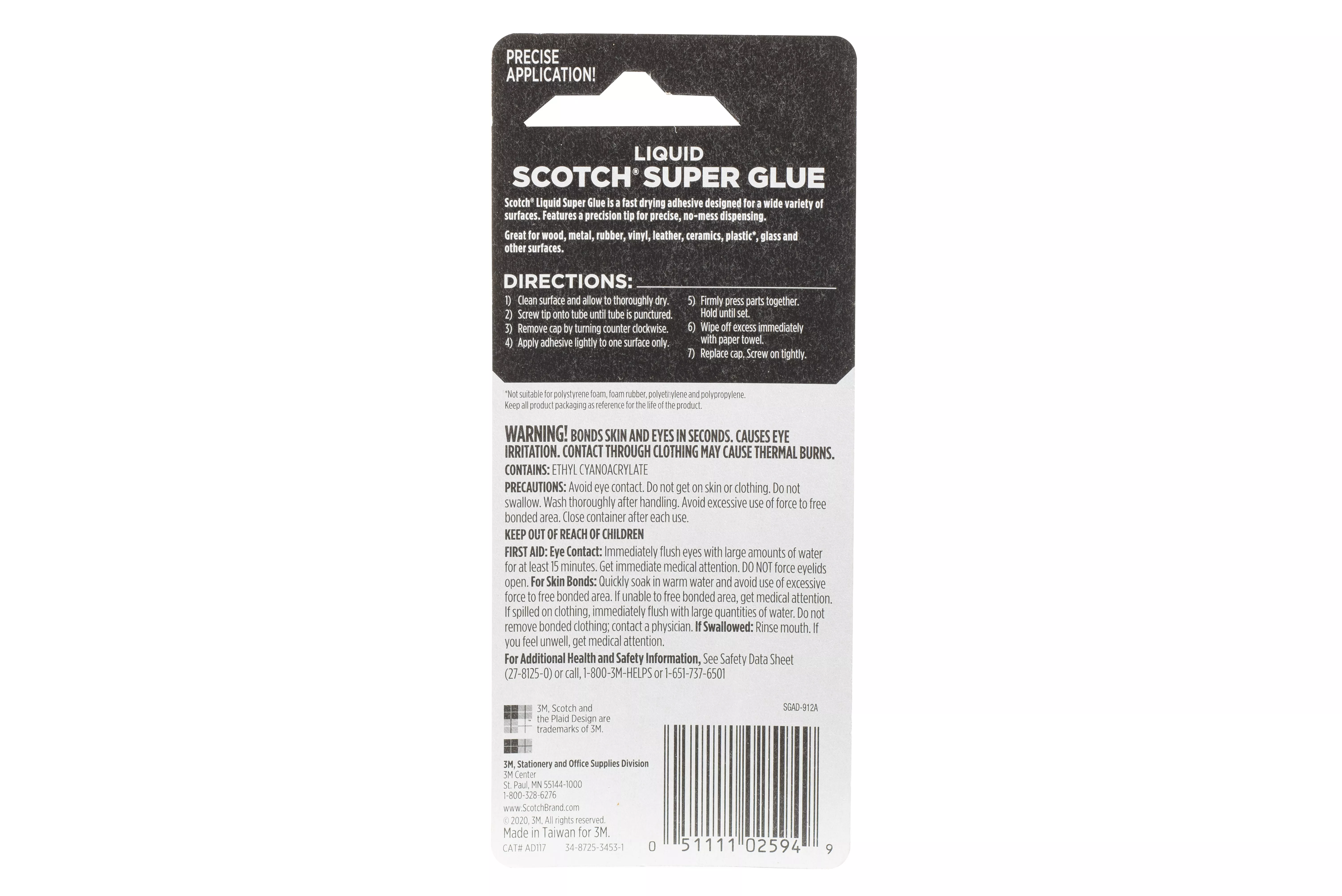 SKU 7000047659 | Scotch® Super Glue Liquid AD117