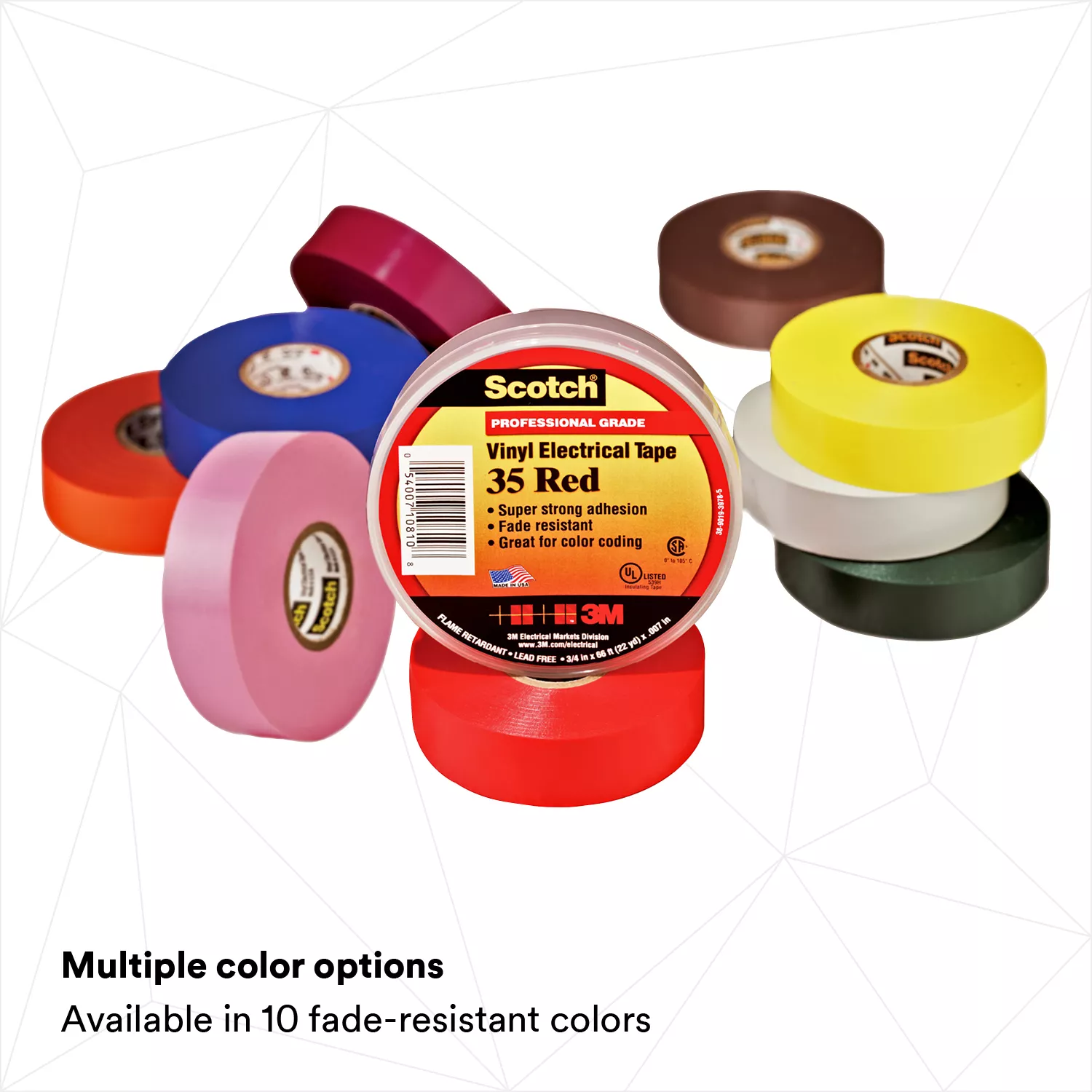 SKU 7000031581 | Scotch® Vinyl Color Coding Electrical Tape 35