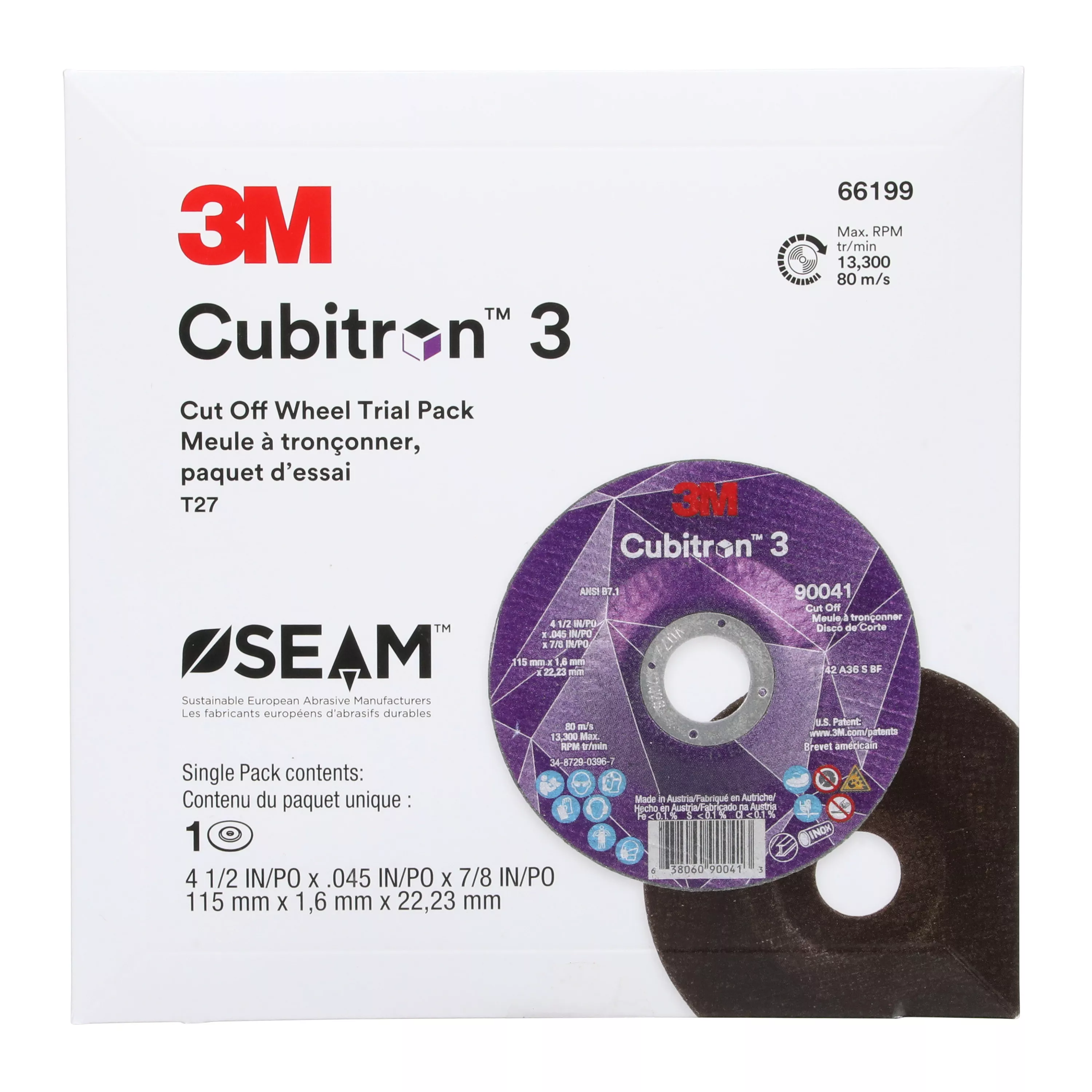 SKU 7100317566 | 3M™ Cubitron™ 3 Cut-Off Wheel