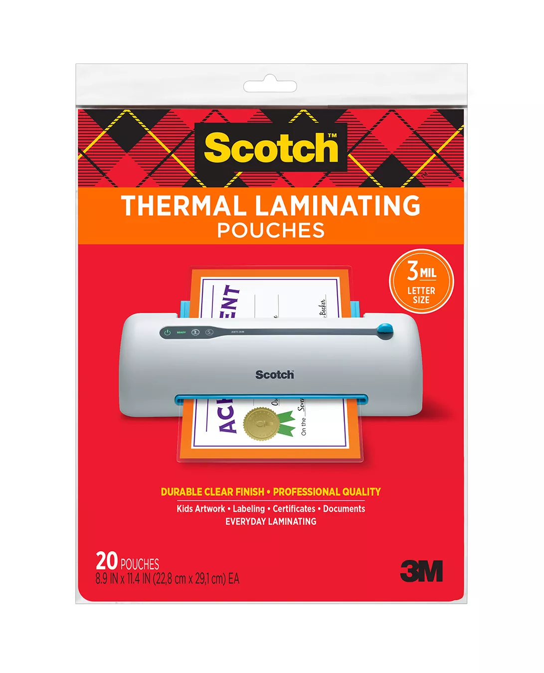 Scotch™ Thermal Pouches TP3854-20 Letter size