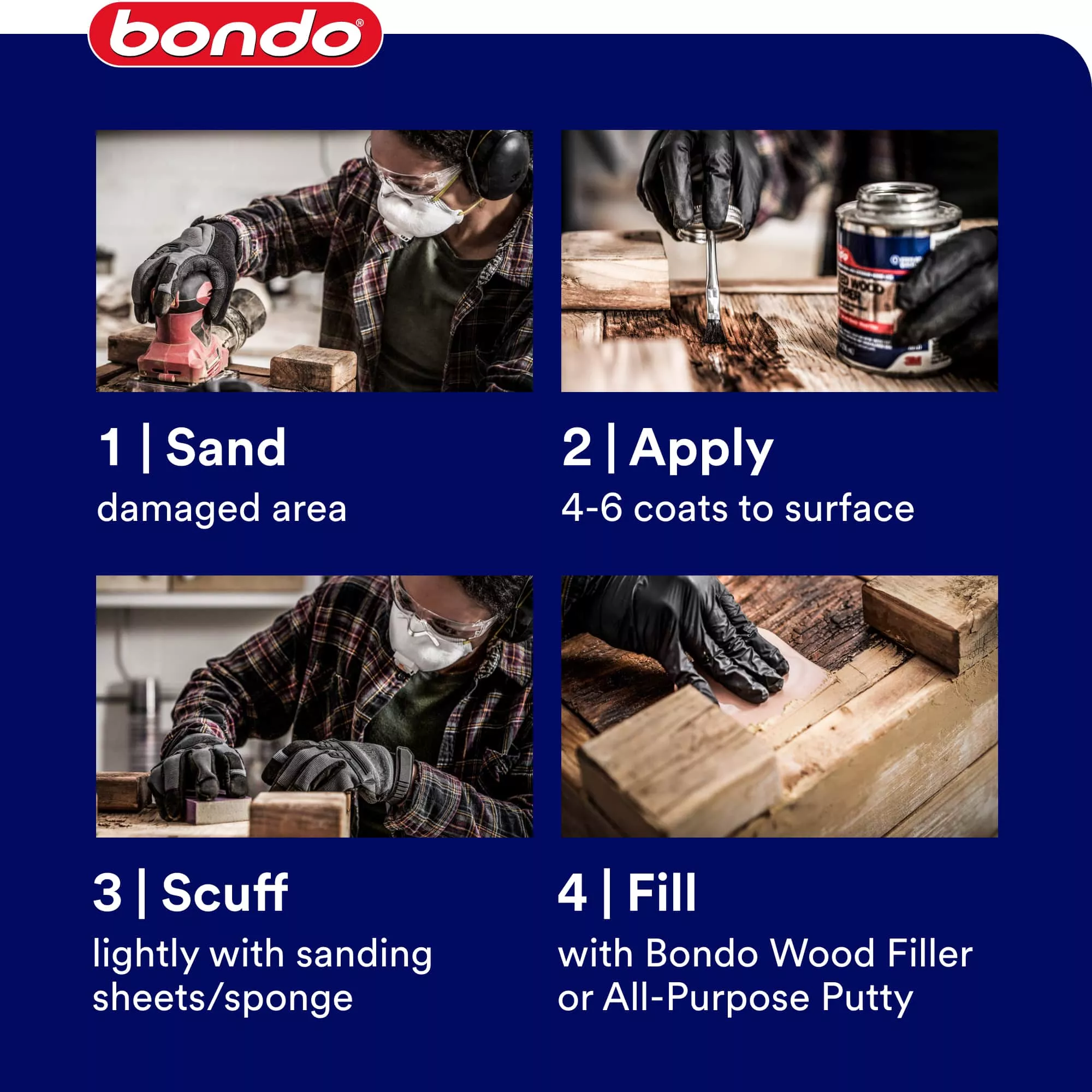 SKU 7010412222 | Bondo® Rotted Wood Restorer