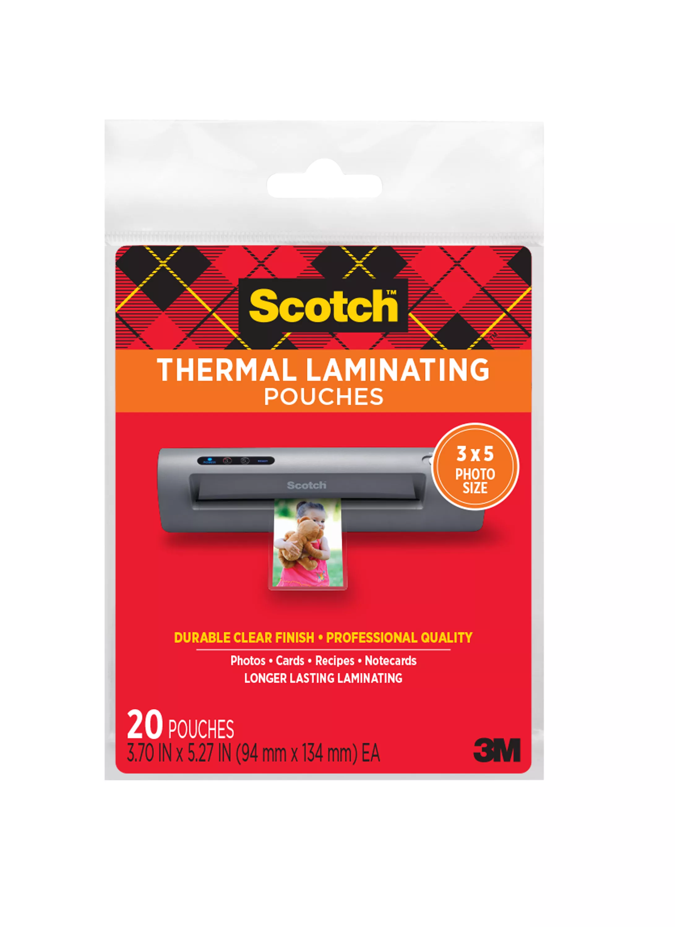 Scotch™ Thermal Pouches TP5902-20 for items ups to 3.70 in x 5.27 in