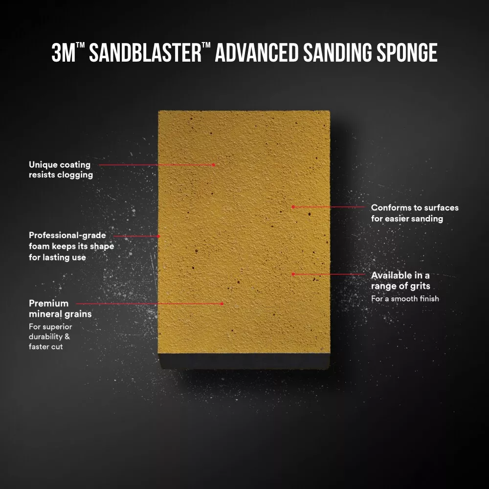 SKU 7100267839 | 3M™ SandBlaster™ Advanced Sanding Sanding Sponge 20909-36