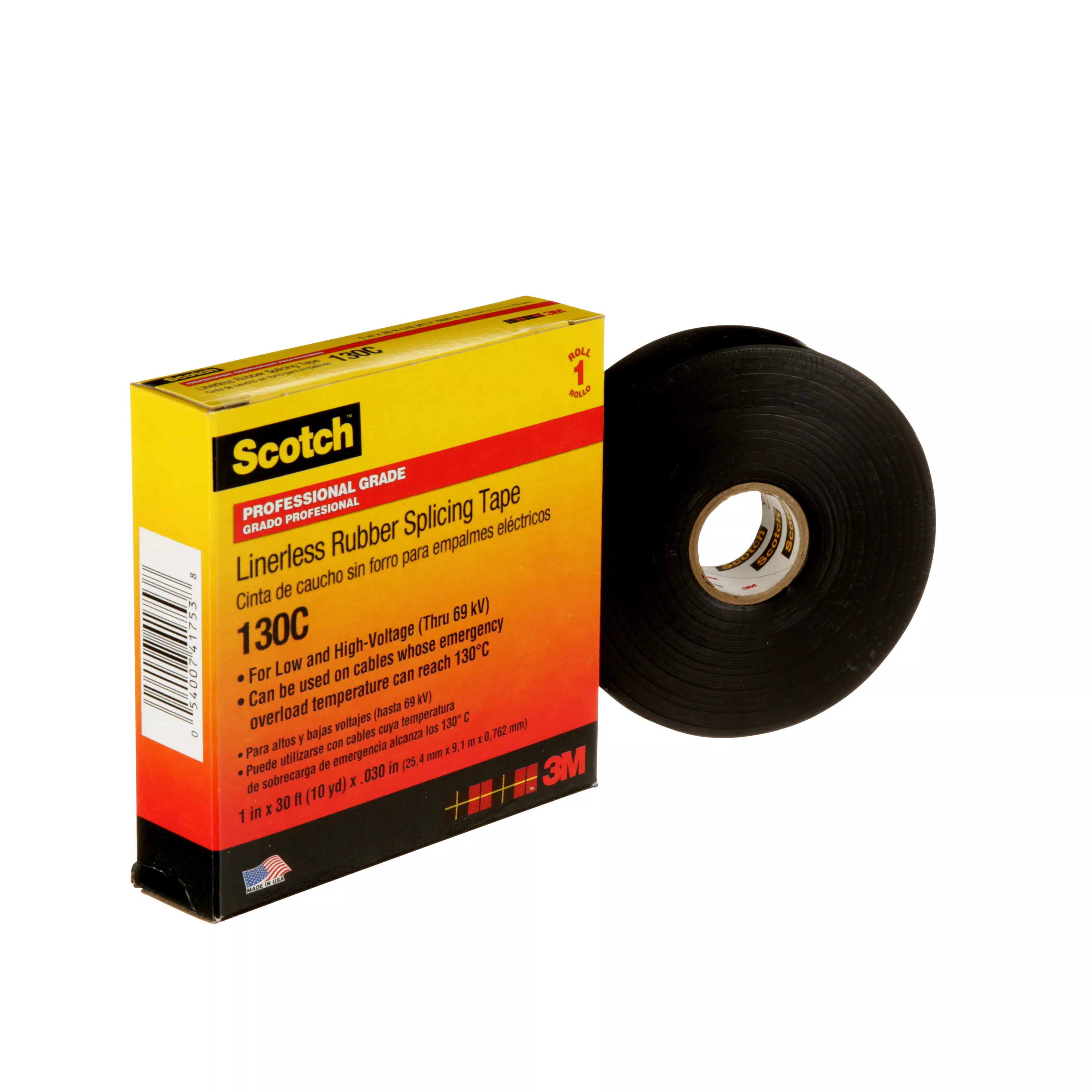 UPC 00054007417538 | Scotch® Linerless Rubber Splicing Tape 130C