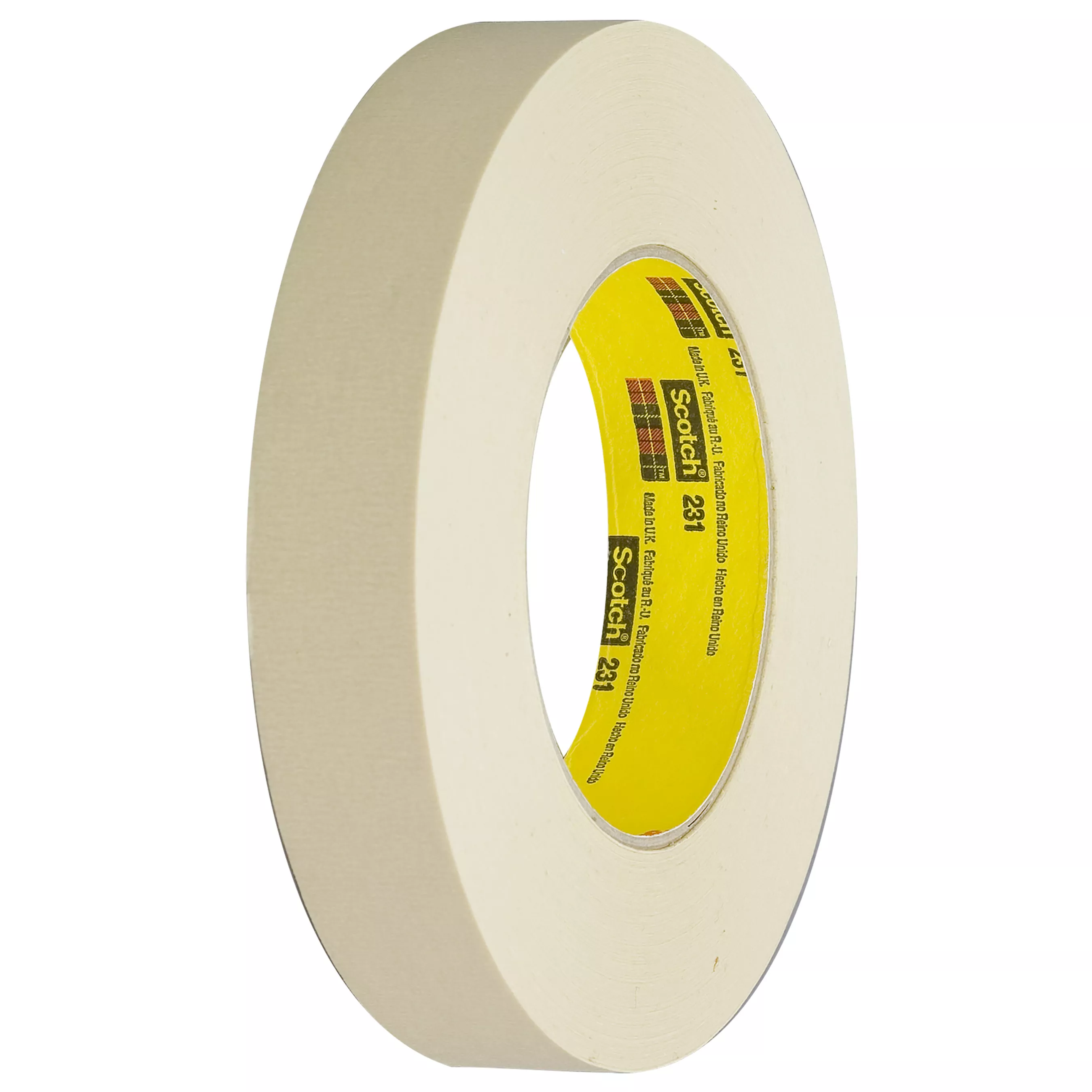 3M™ Paint Masking Tape 231/231A, Tan, 1.5 in x 60 yd, 32 Rolls/Case