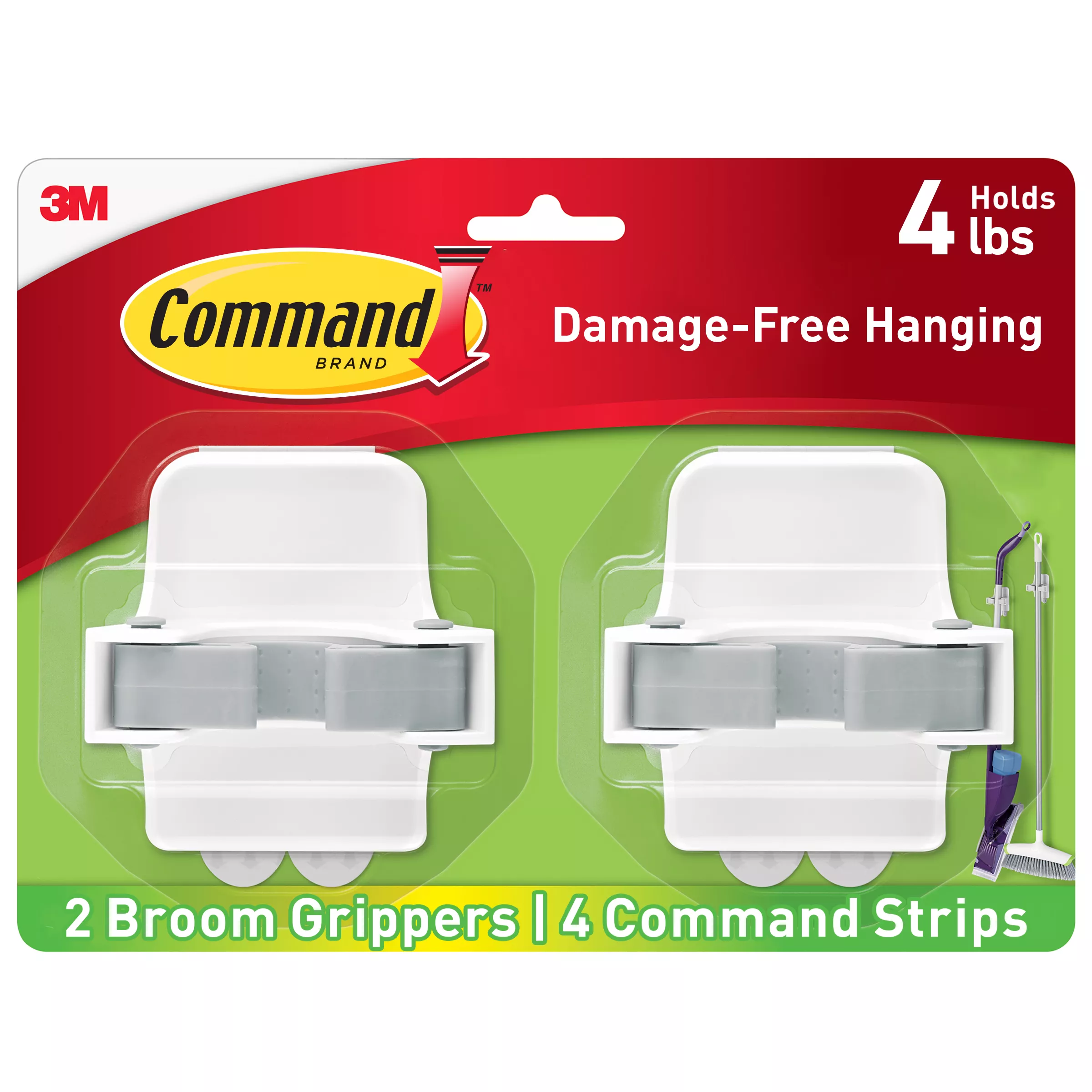 Command™ Broom Gripper 2 pack 17007-HW2ES