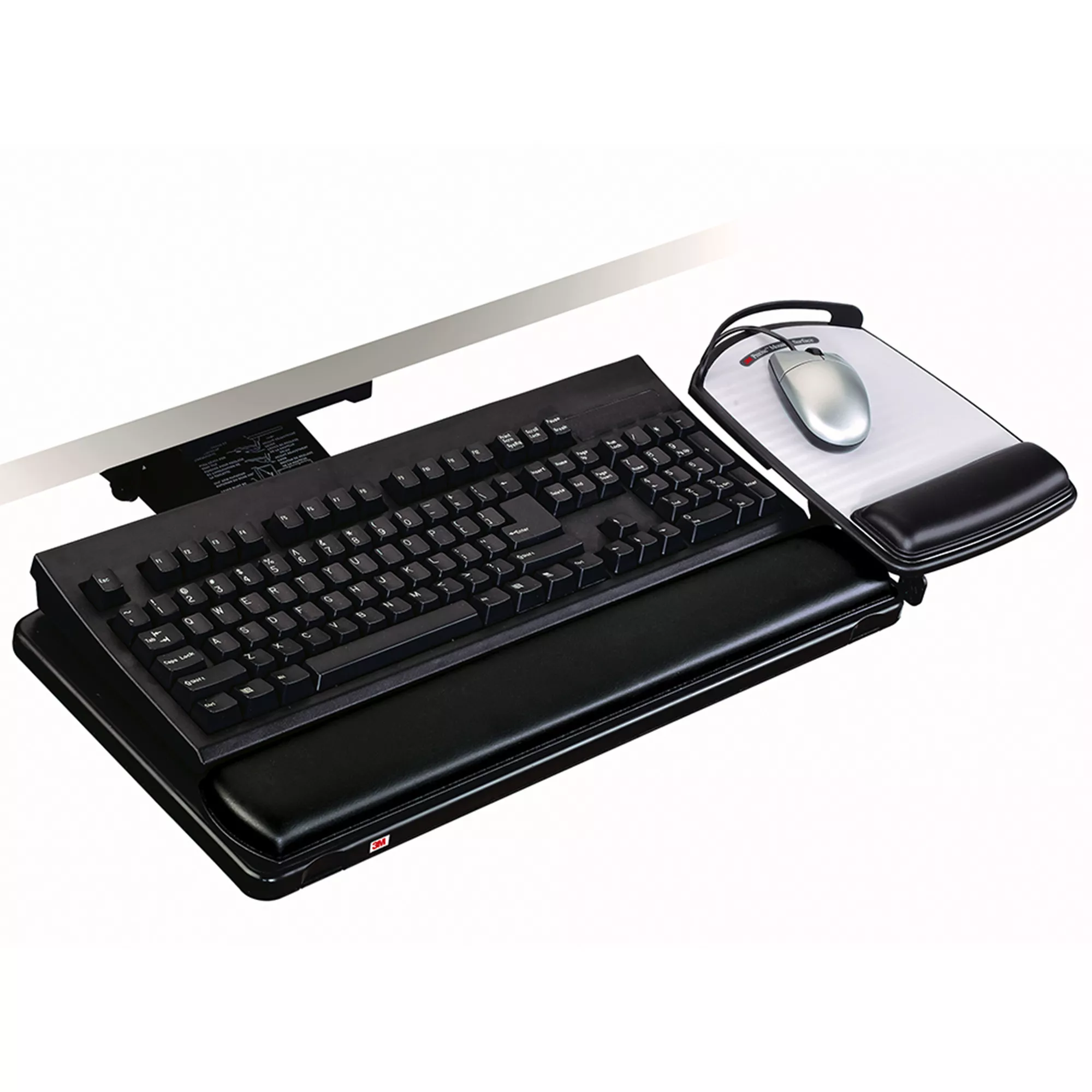 SKU 7010332574 | 3M™ Knob Adjust Keyboard Tray with Adjustable Keyboard and Mouse Platform