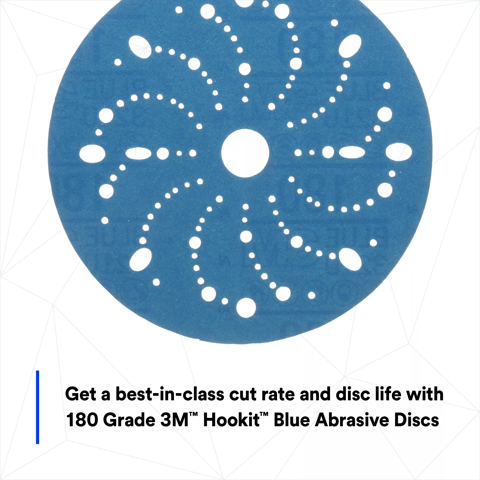 SKU 7100091094 | 3M™ Hookit™ Blue Abrasive Disc 321U Multi-hole