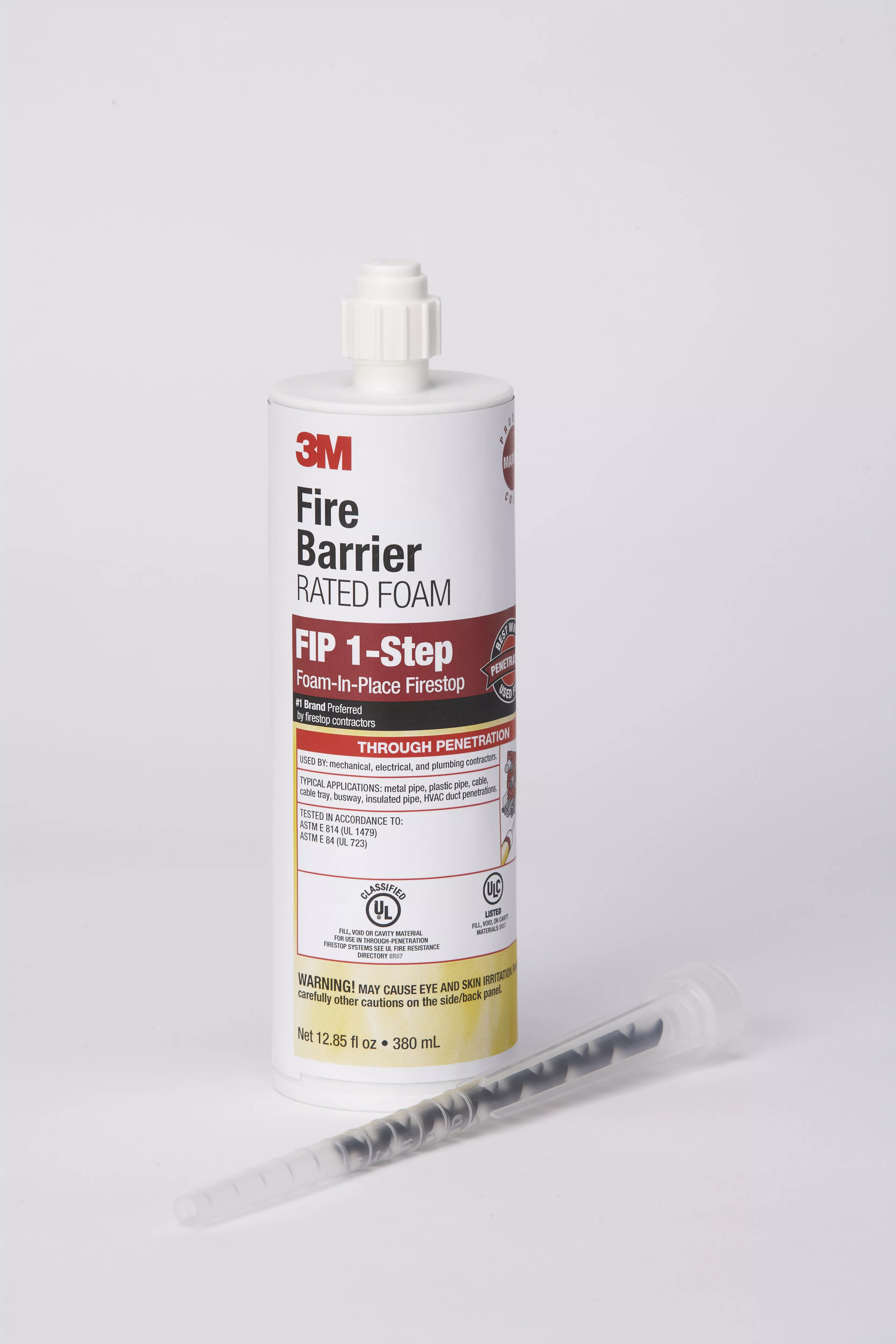 3M™ Fire Barrier Rated Foam FIP 1-Step, Maroon, 12.85 fl oz Cartridge, (6 Each) Case