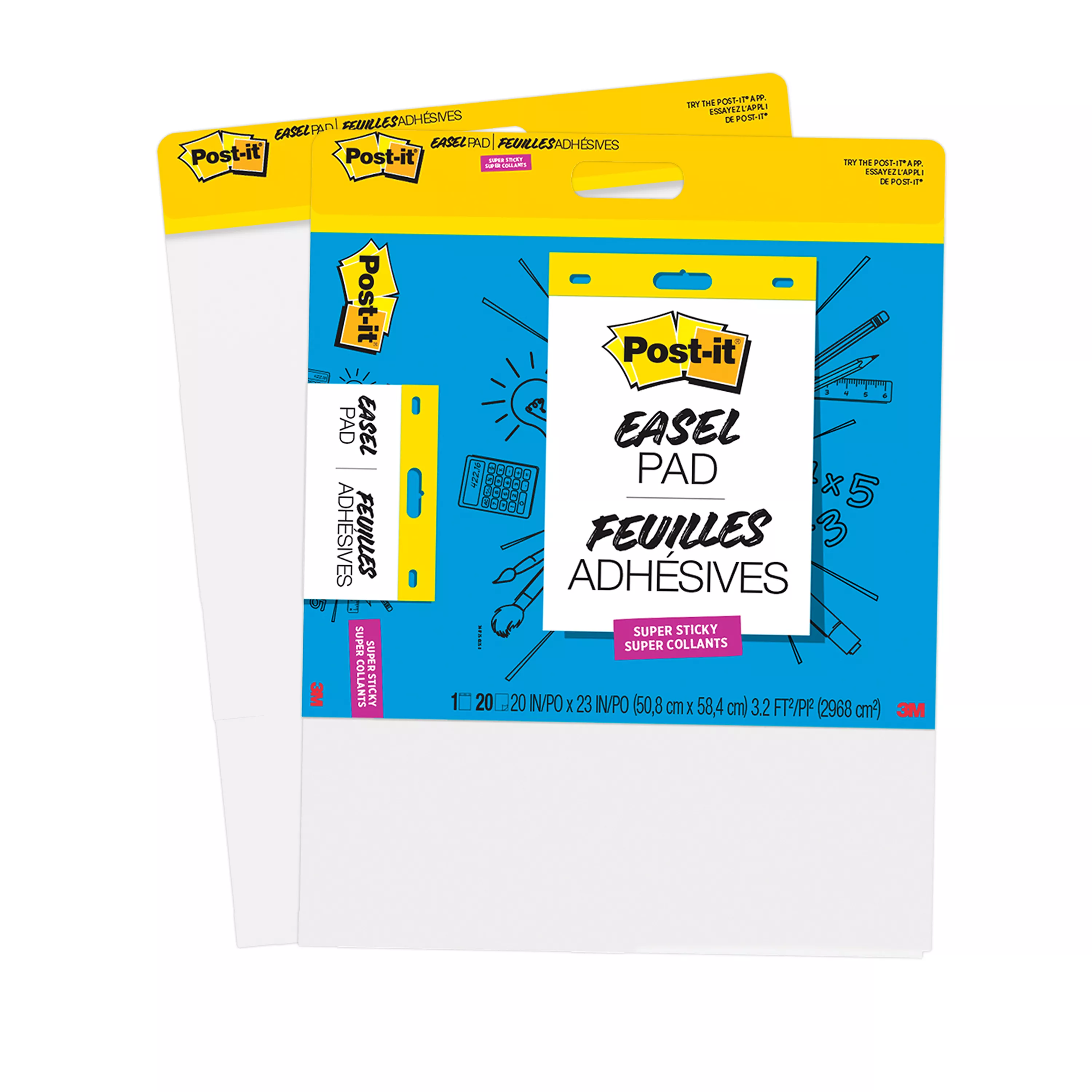 Post-it® Easel Pad 566B-2PK, 20 in x 23 in (50.8 cm x 58.4 cm)