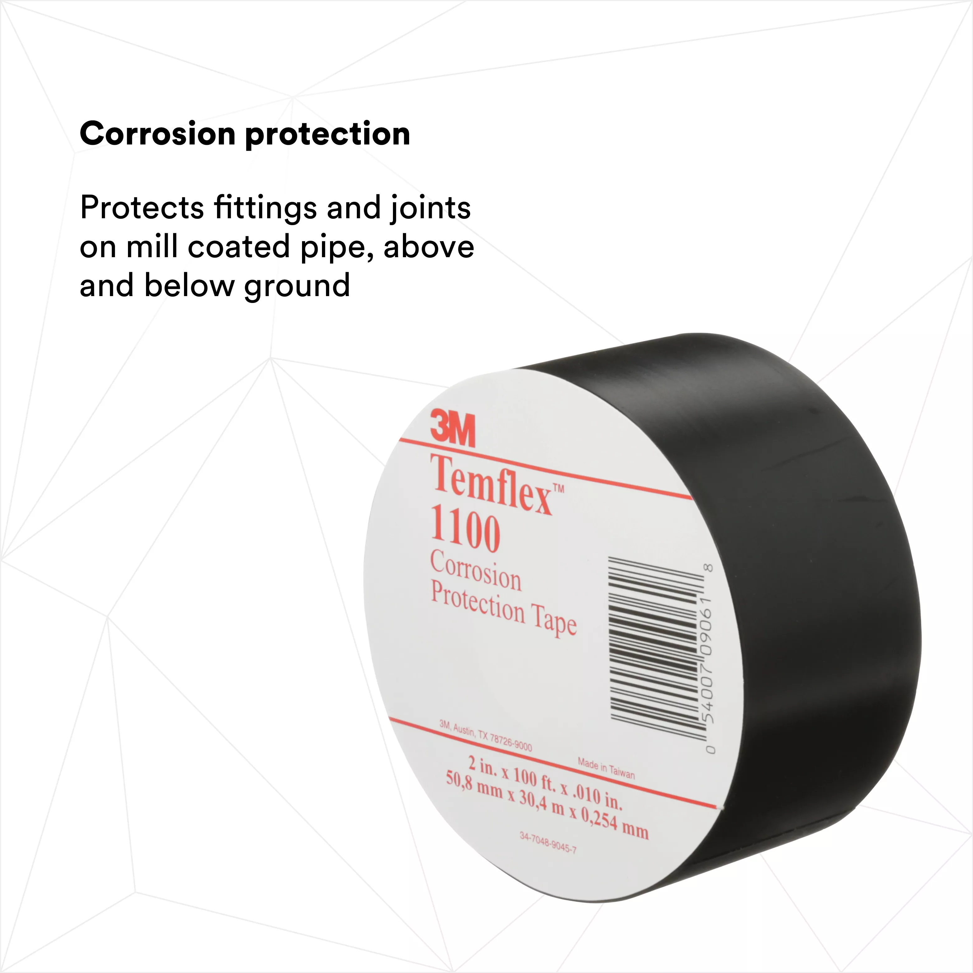 Product Number 1100UP-2X100FT | 3M™ Temflex™ Vinyl Corrosion Protection Tape 1100