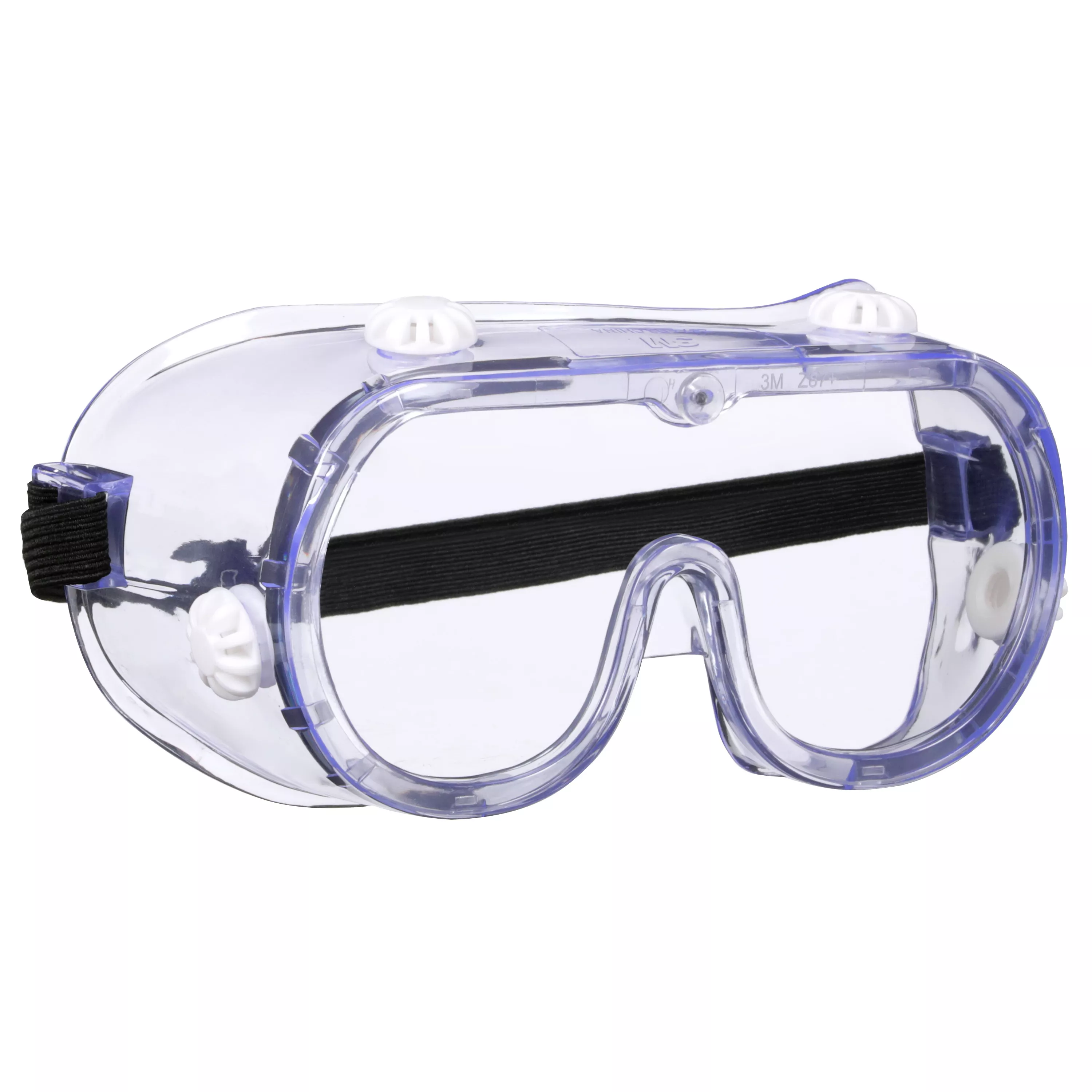 3M™ Goggle Chemical Splash, 91252P1-DC, Black Strap, Clear Lens, 10/case