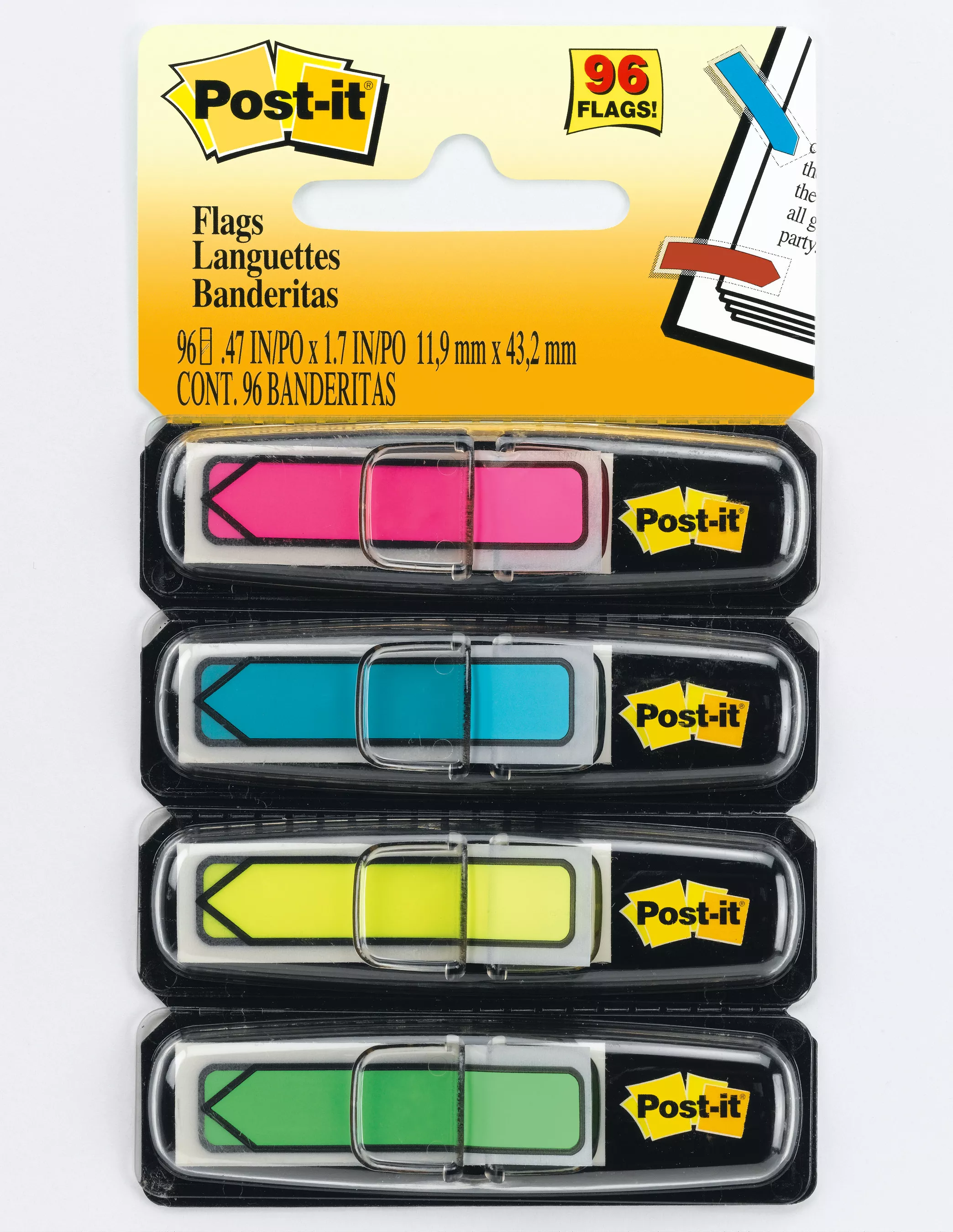 Post-it® Arrow Flags 684-ARR4 .47 in. x 1.7 in. Assorted Brights