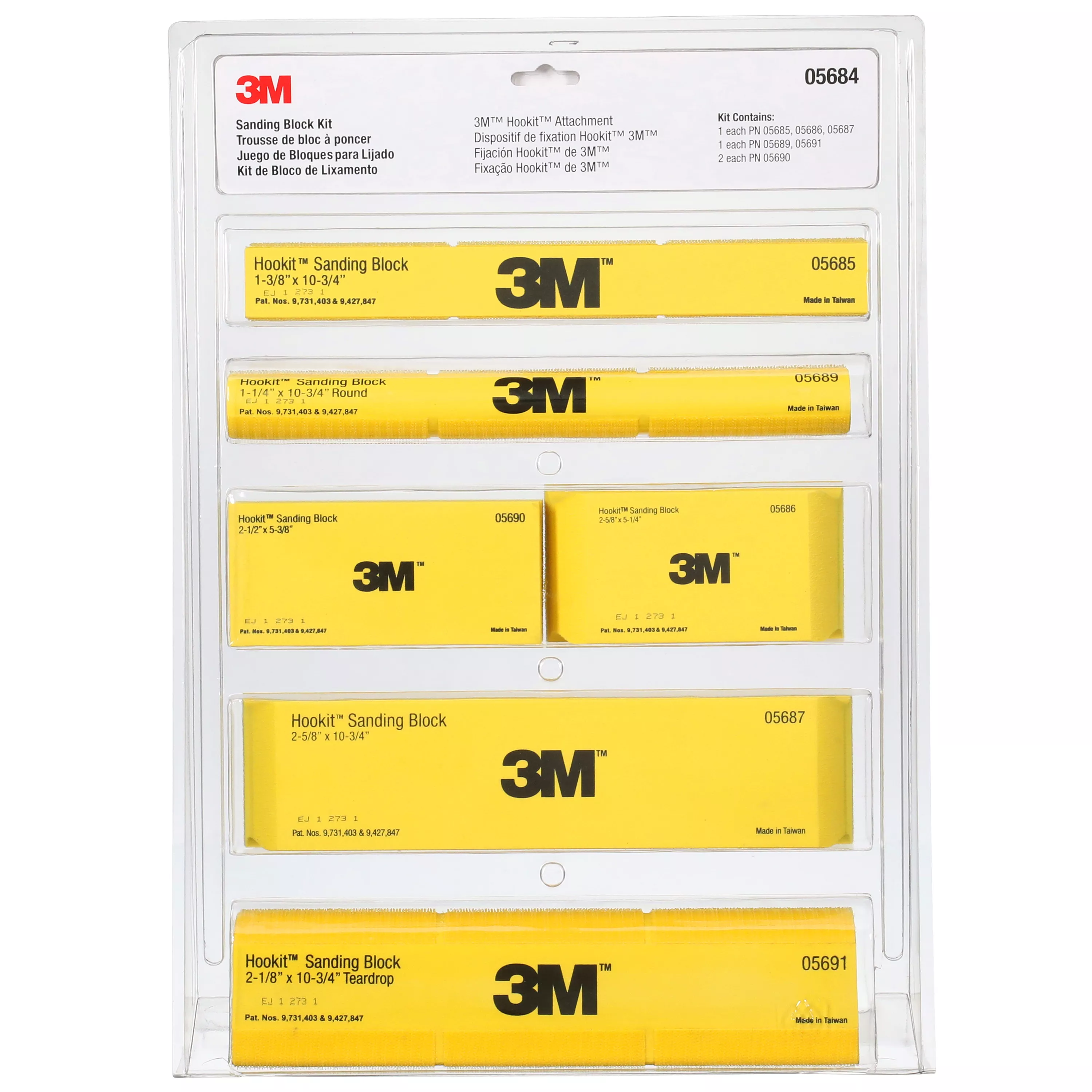 3M™ Hookit™ Sanding Block Kit, 05684, 6 per case