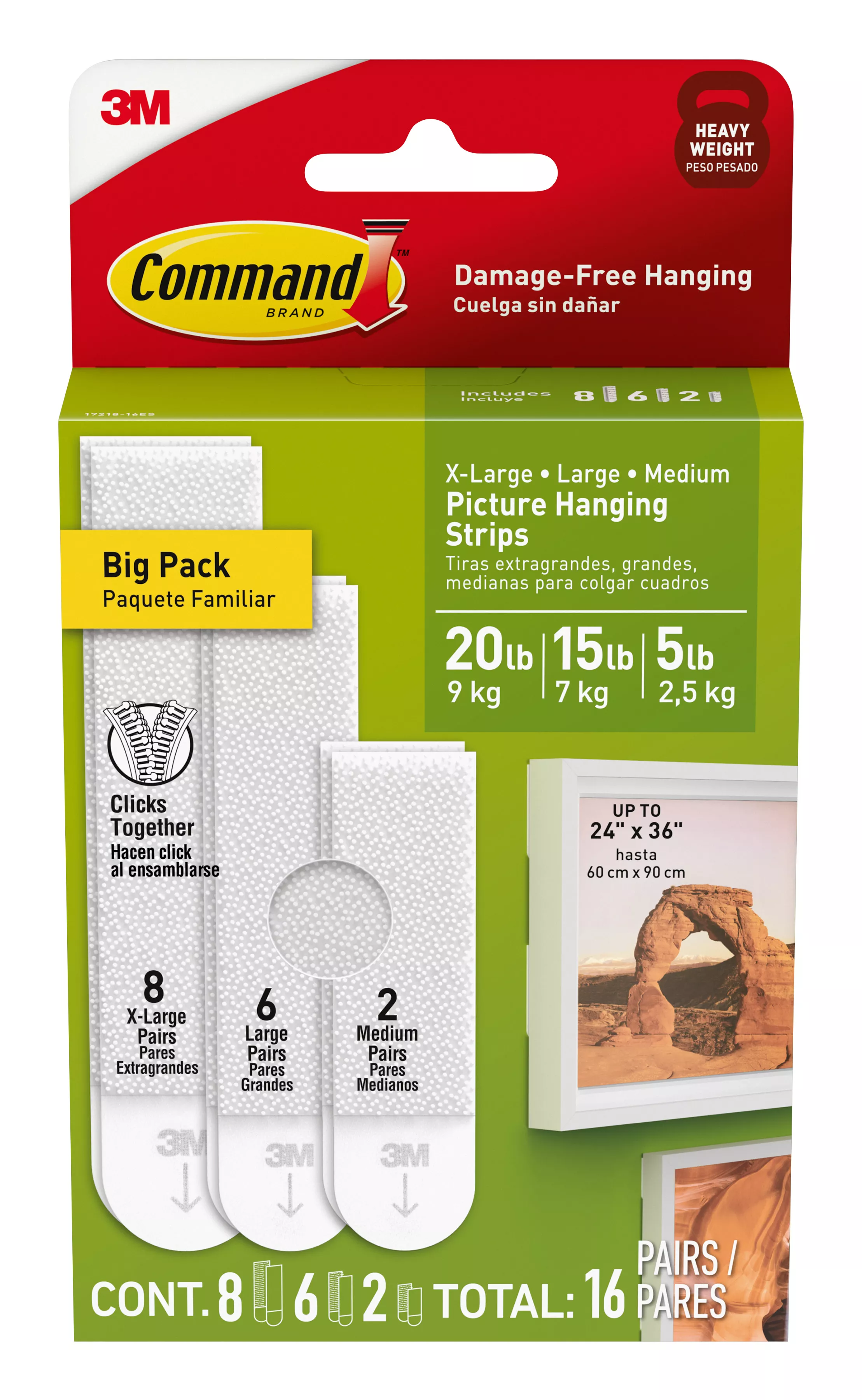 SKU 7100278517 | Command™ White Picture Hanging Strip Mixed Pack 17218-16ES