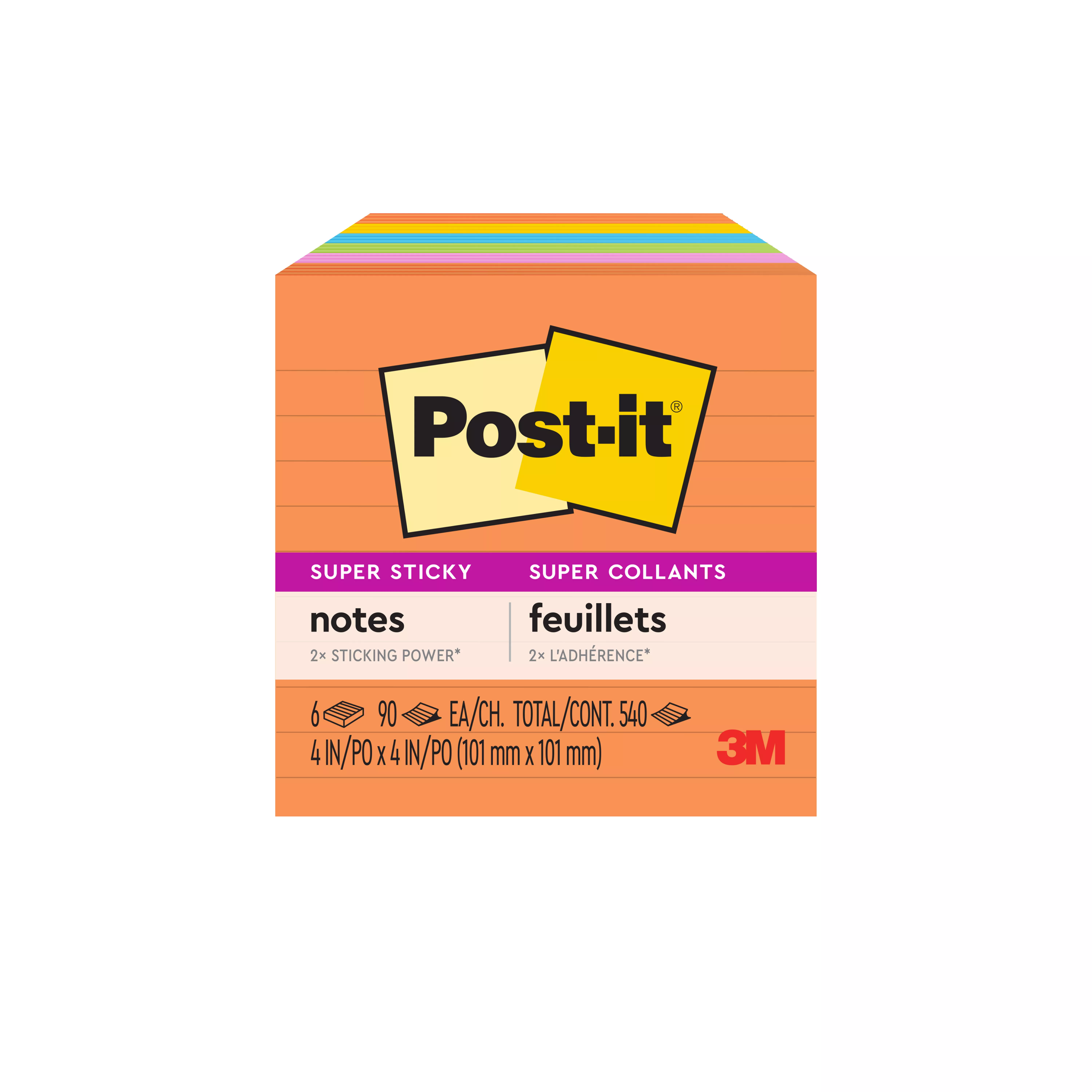 SKU 7010372294 | Post-it® Super Sticky Notes 675-6SSUC