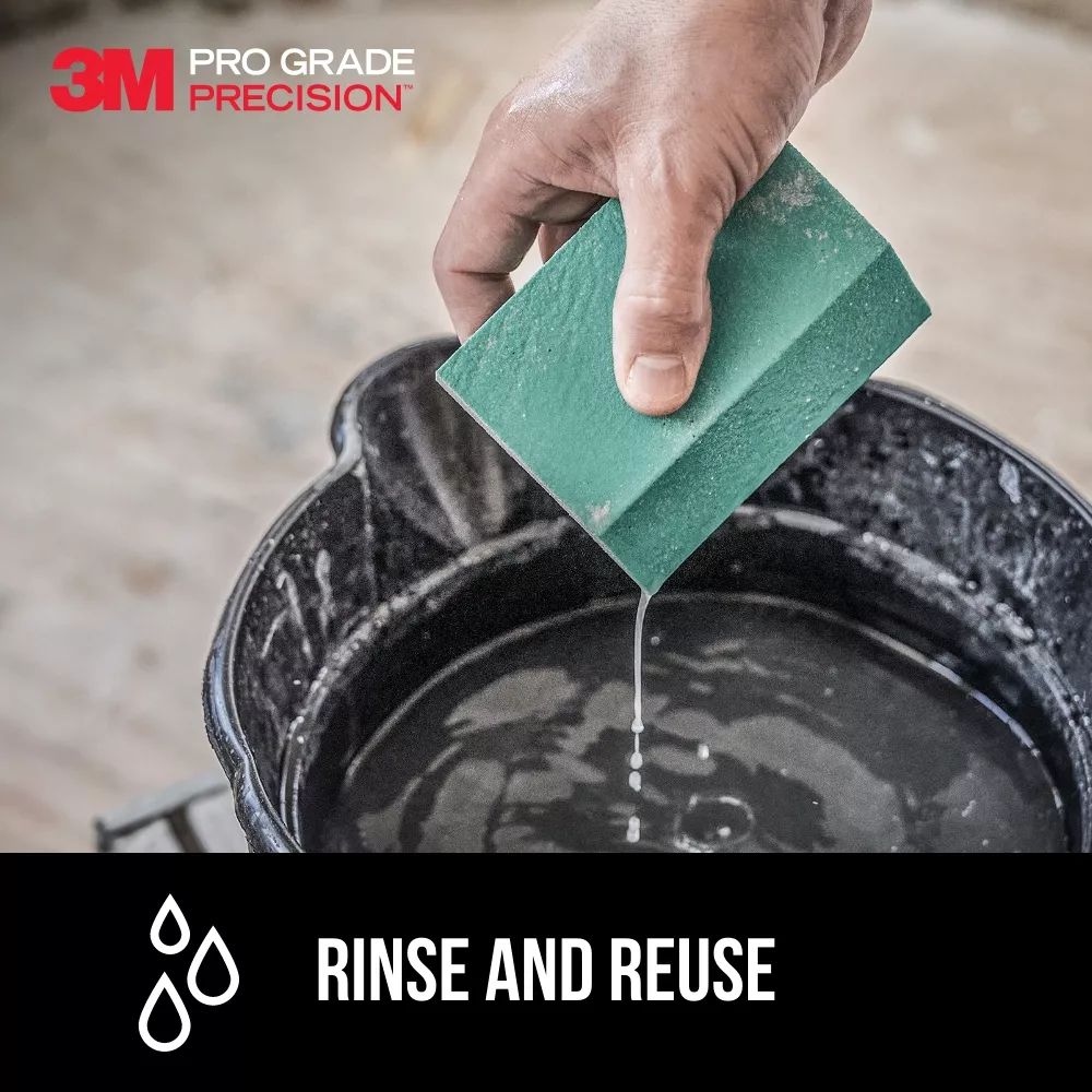 SKU 7010417429 | 3M™ Pro Grade Precision™ Drywall Edge Detailing Angled Sanding Sponge Fine grit