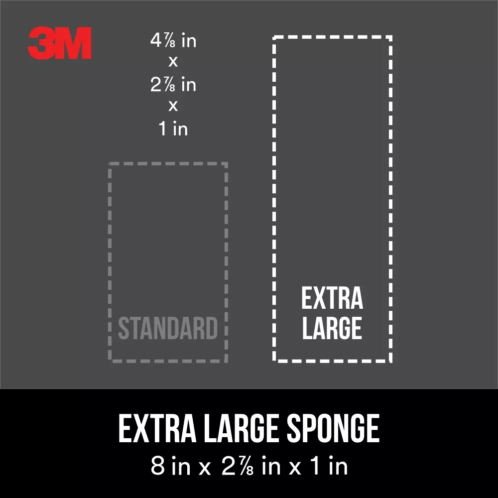 SKU 7010378796 | 3M™ Fine Grit Extra Large Angled Drywall Sanding Sponge