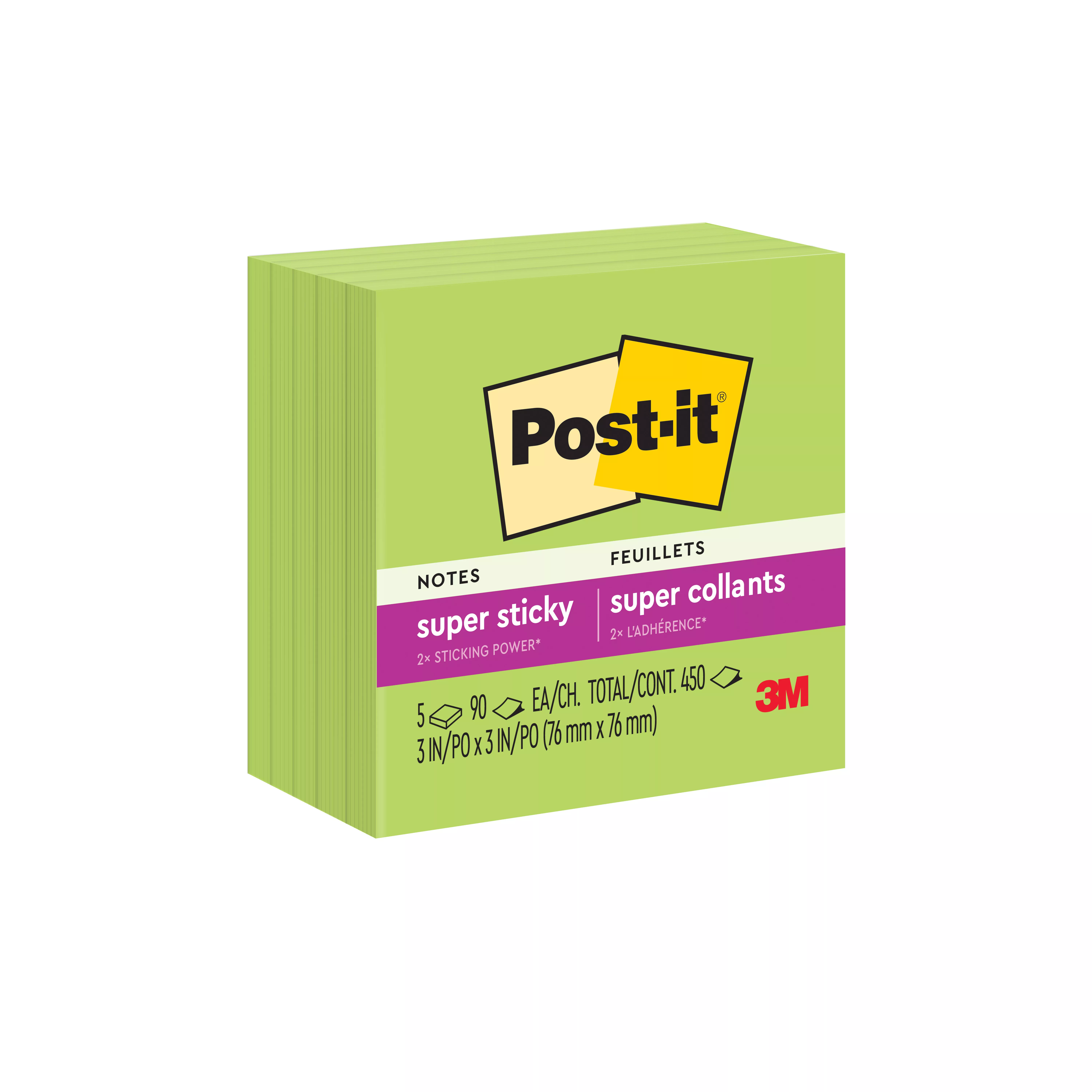 SKU 7100230163 | Post-it® Super Sticky Notes 654-5SSLE