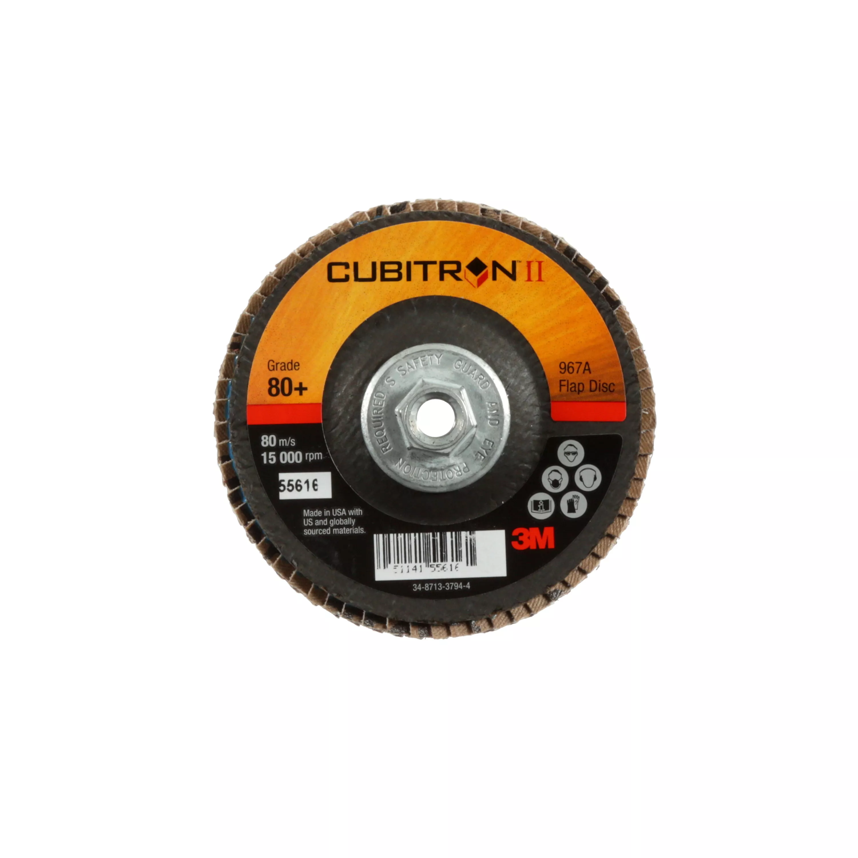 SKU 7010308943 | 3M™ Cubitron™ II Flap Disc 967A