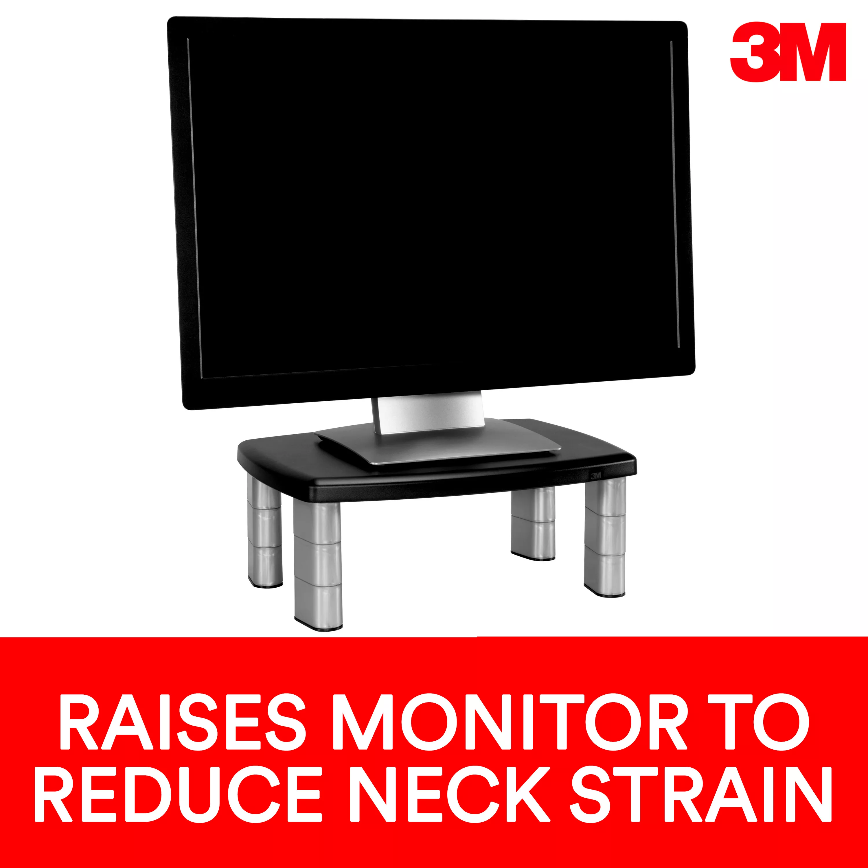 Product Number MS80B | 3M™ Adjustable Monitor Stand MS80B