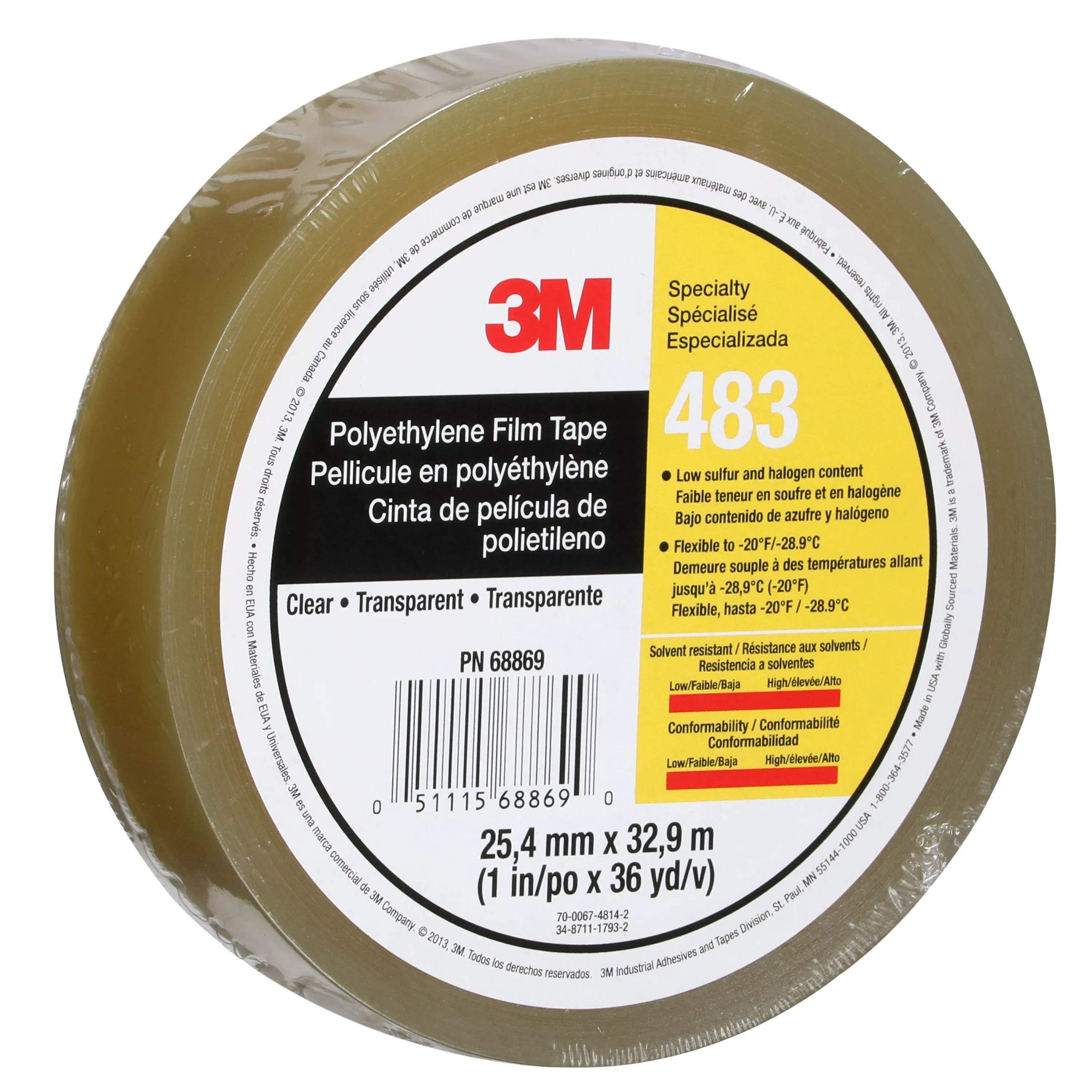 UPC 00051115688690 | 3M™ Polyethylene Tape 483