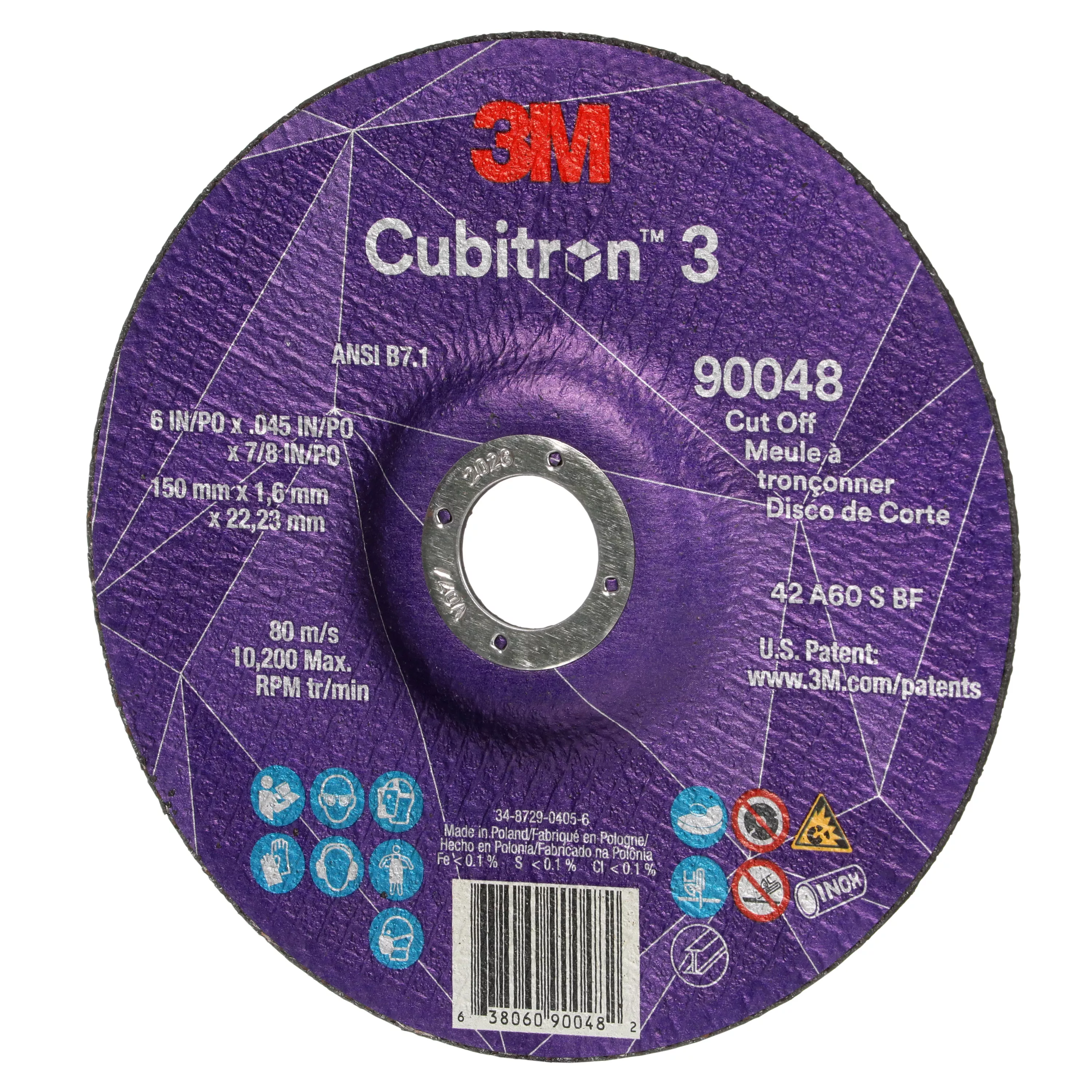 SKU 7100313201 | 3M™ Cubitron™ 3 Cut-Off Wheel