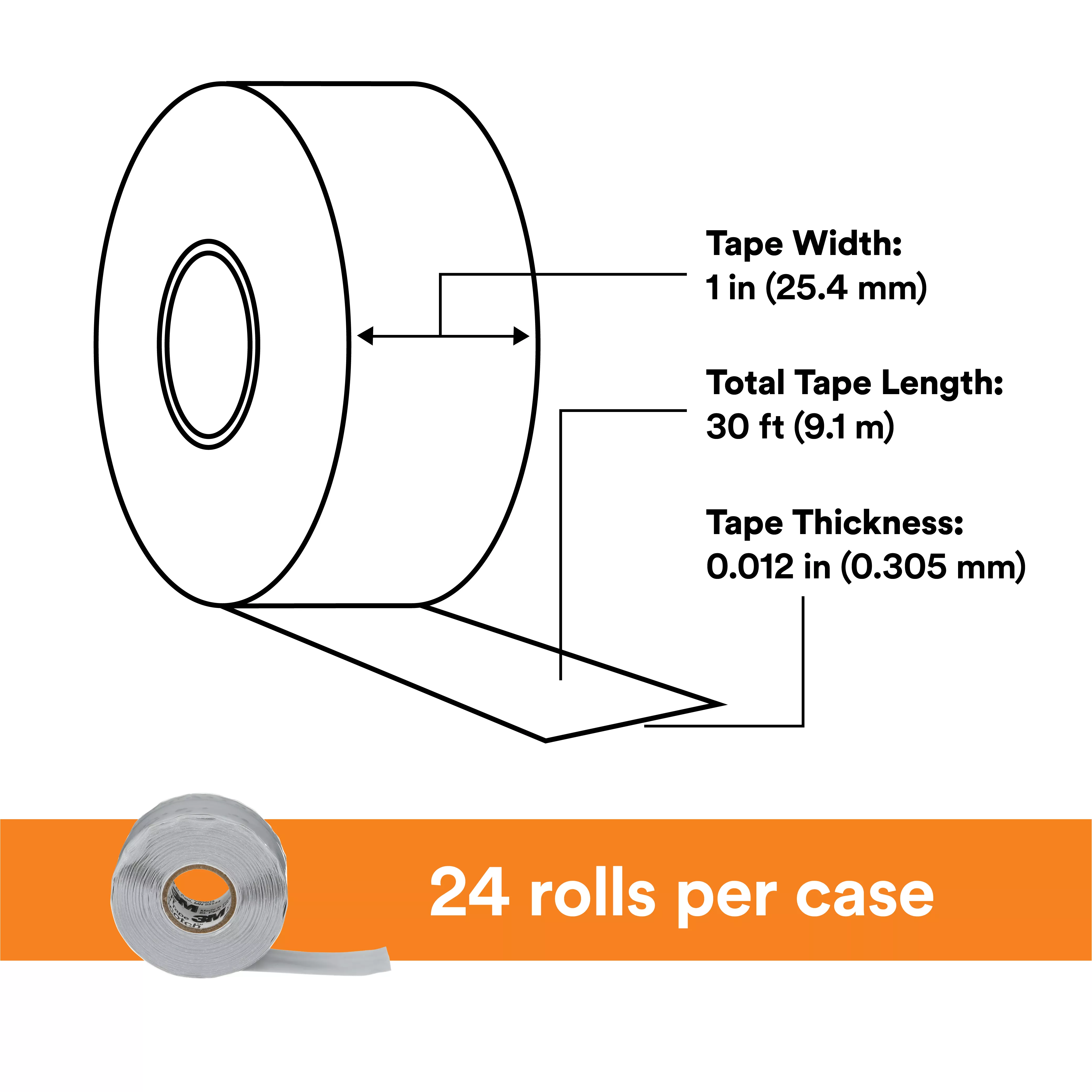 SKU 7000006225 | Scotch® Self-Fusing Silicone Rubber Electrical Tape 70