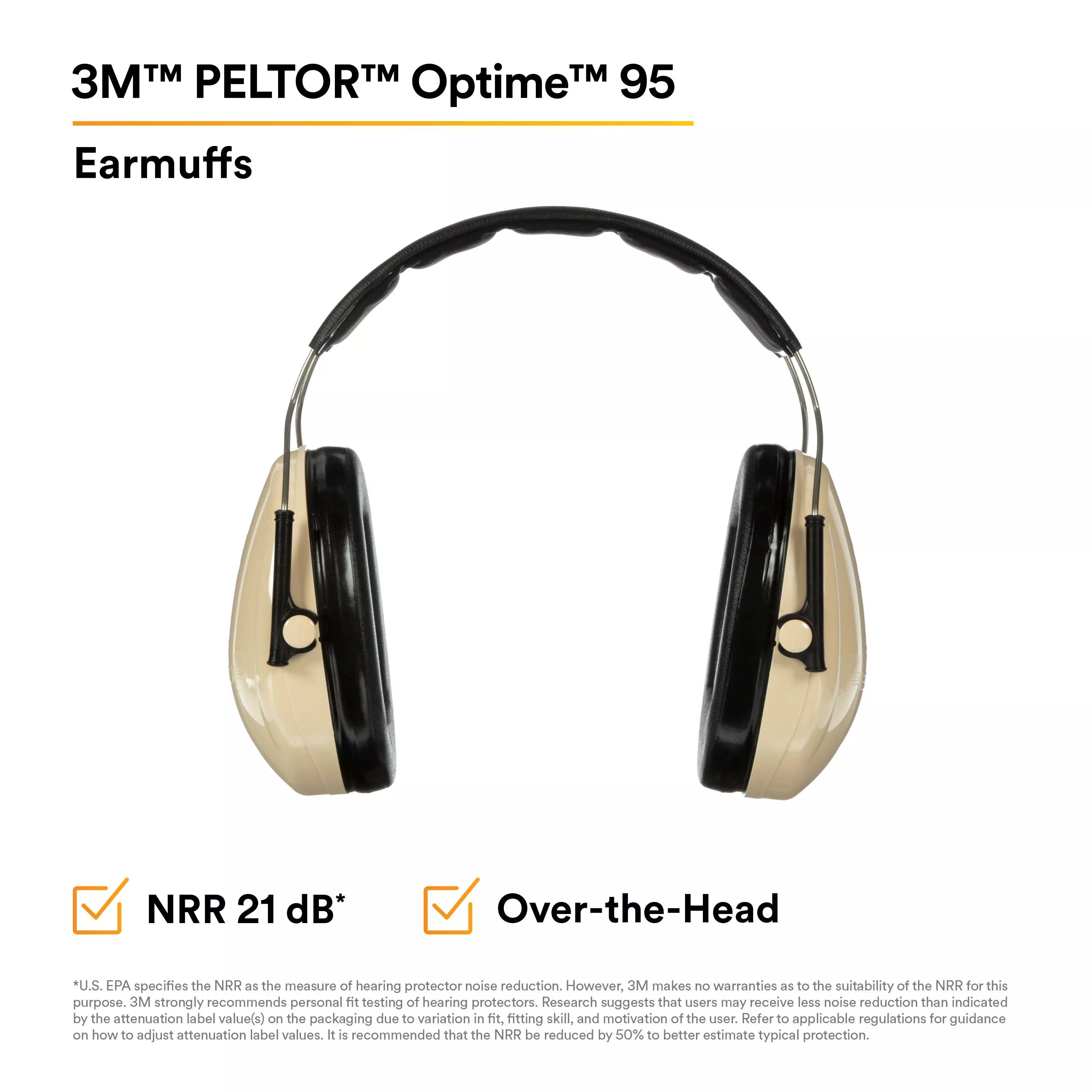 SKU 7000009667 | 3M™ PELTOR™ Optime™ 95 Earmuffs H6A/V