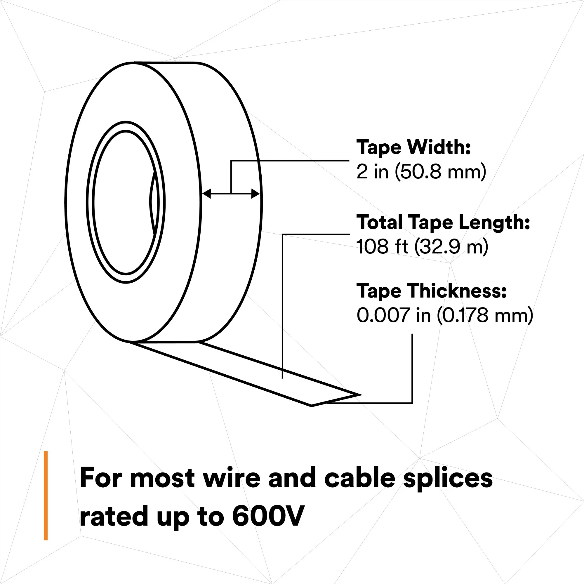 SKU 7010399125 | 3M™ Temflex™ Vinyl Electrical Tape 1700