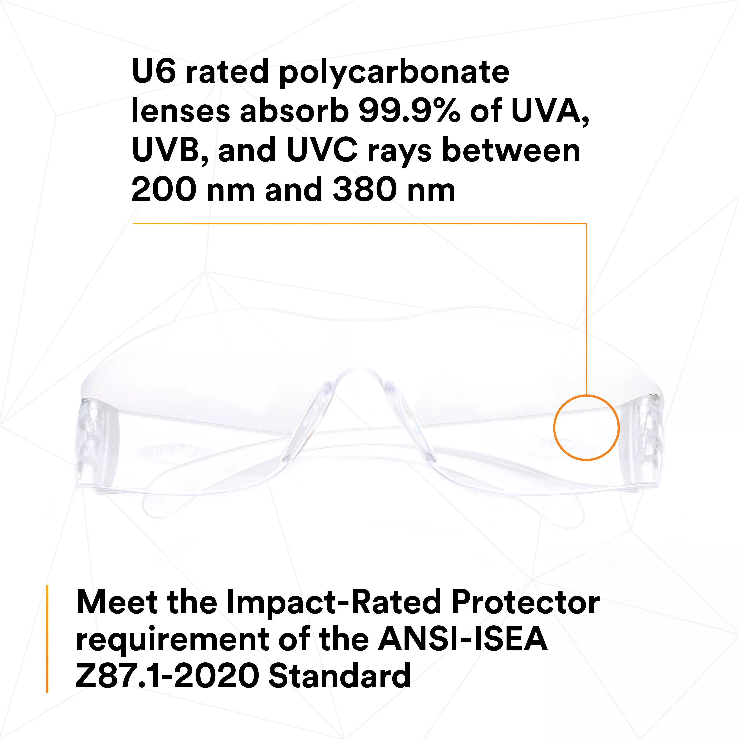 SKU 7100114652 | 3M™ Virtua™ Protective Eyewear 11228-00000-100 Clear Uncoated Lens